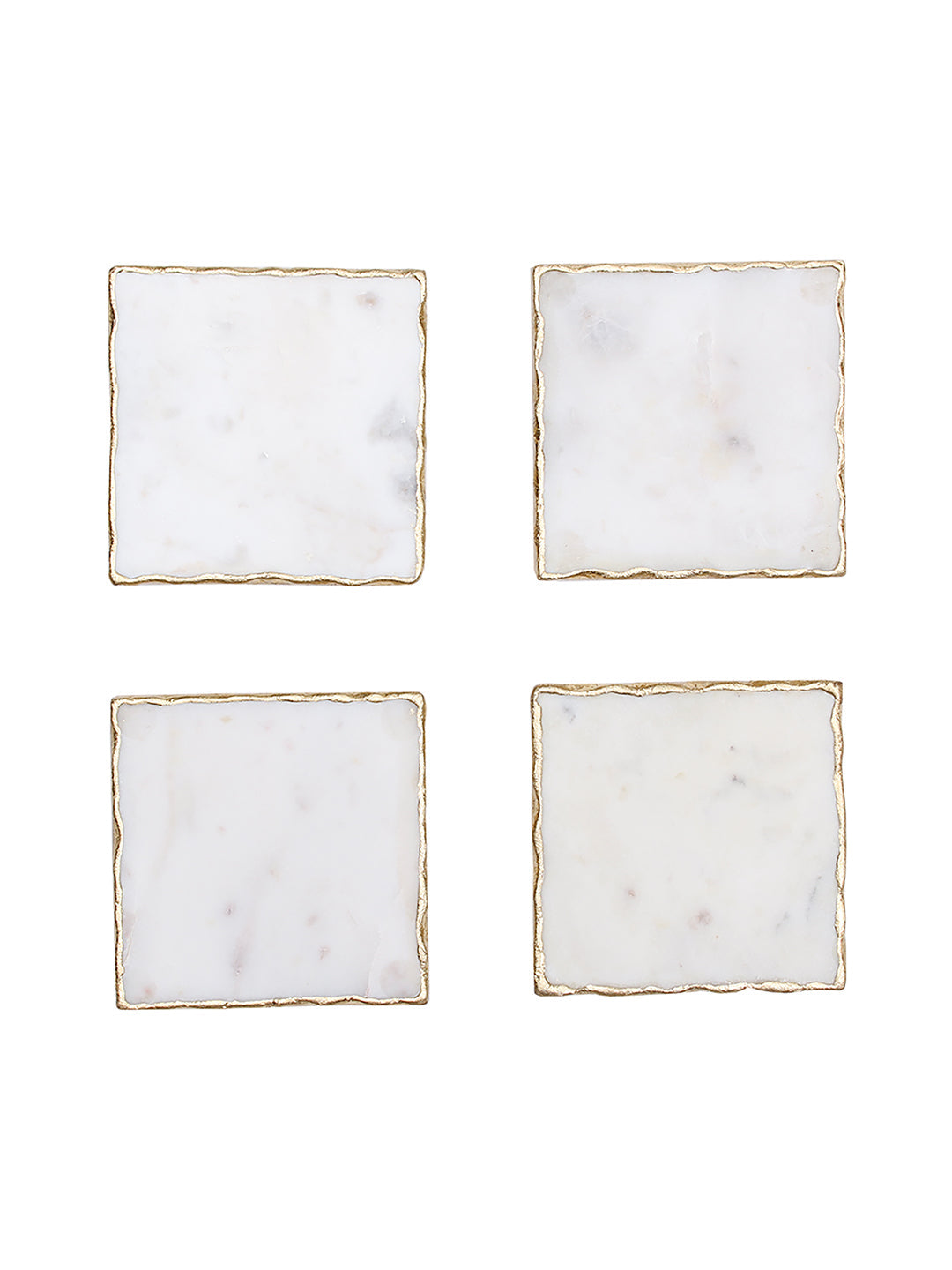 Scallops - Set Of 4 Coasters (White)