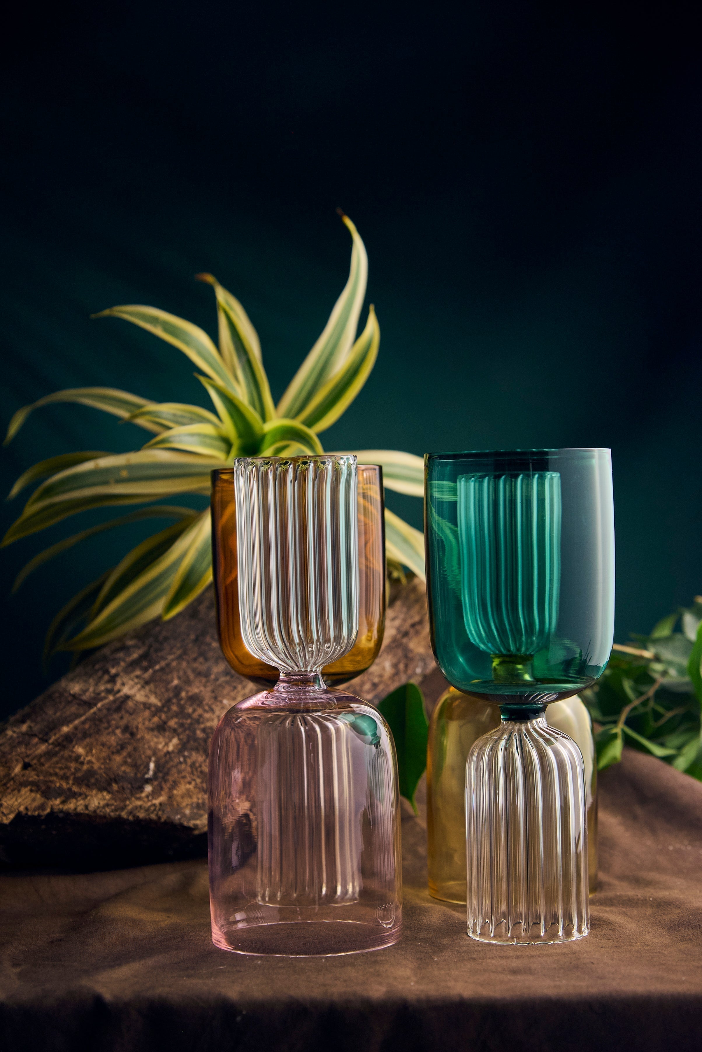 Coloured Modesty Magic Designer Glass | 325 ml | Set of 2, 4, 6