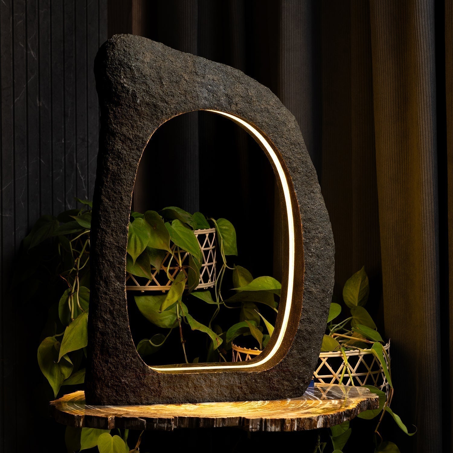 Hollow Boulder Lamp