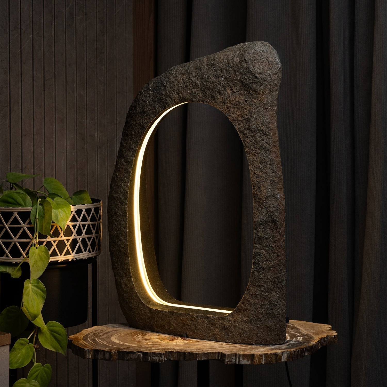 Hollow Boulder Lamp