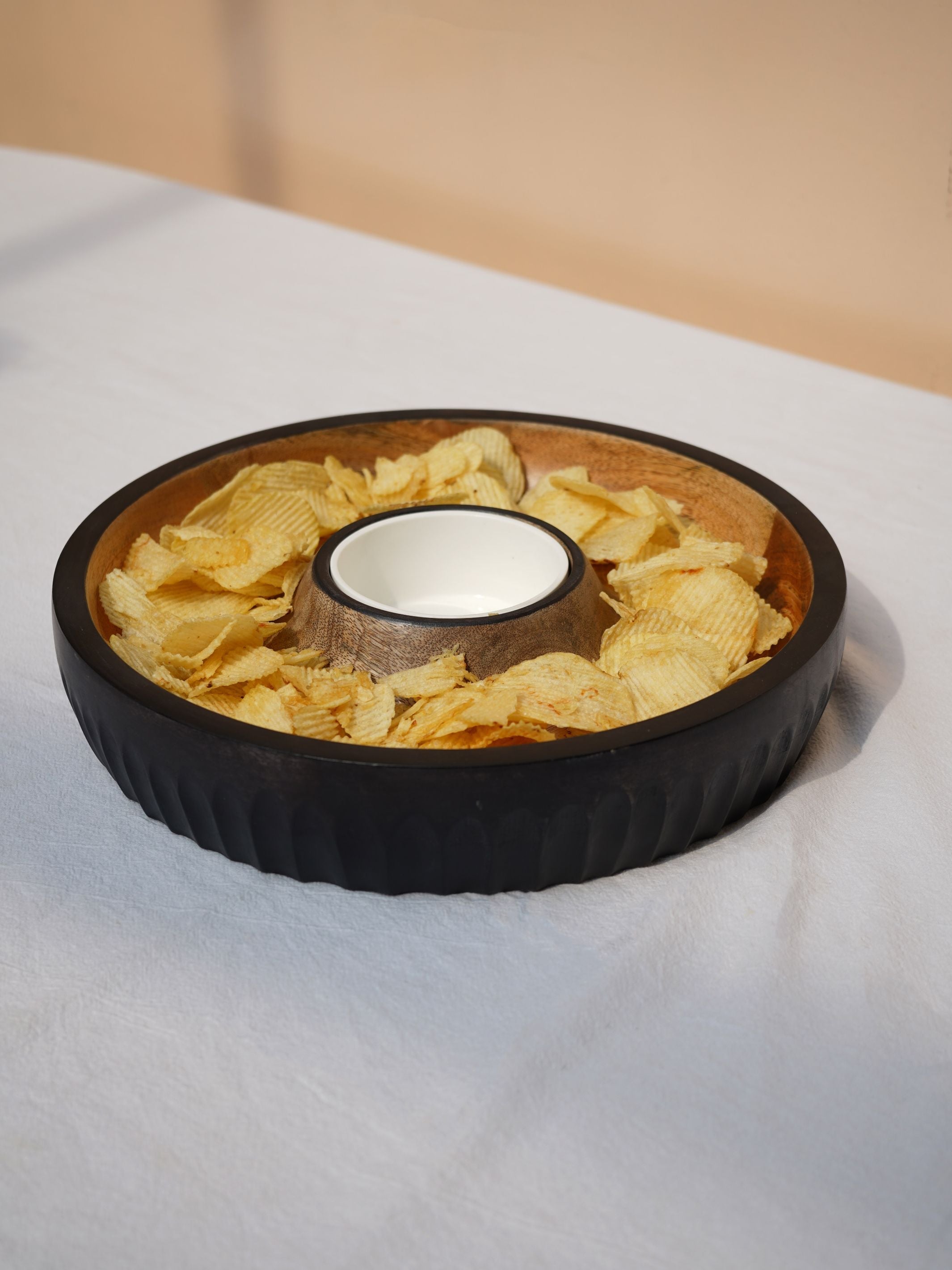 Dual Tone Wooden Chip N Dip