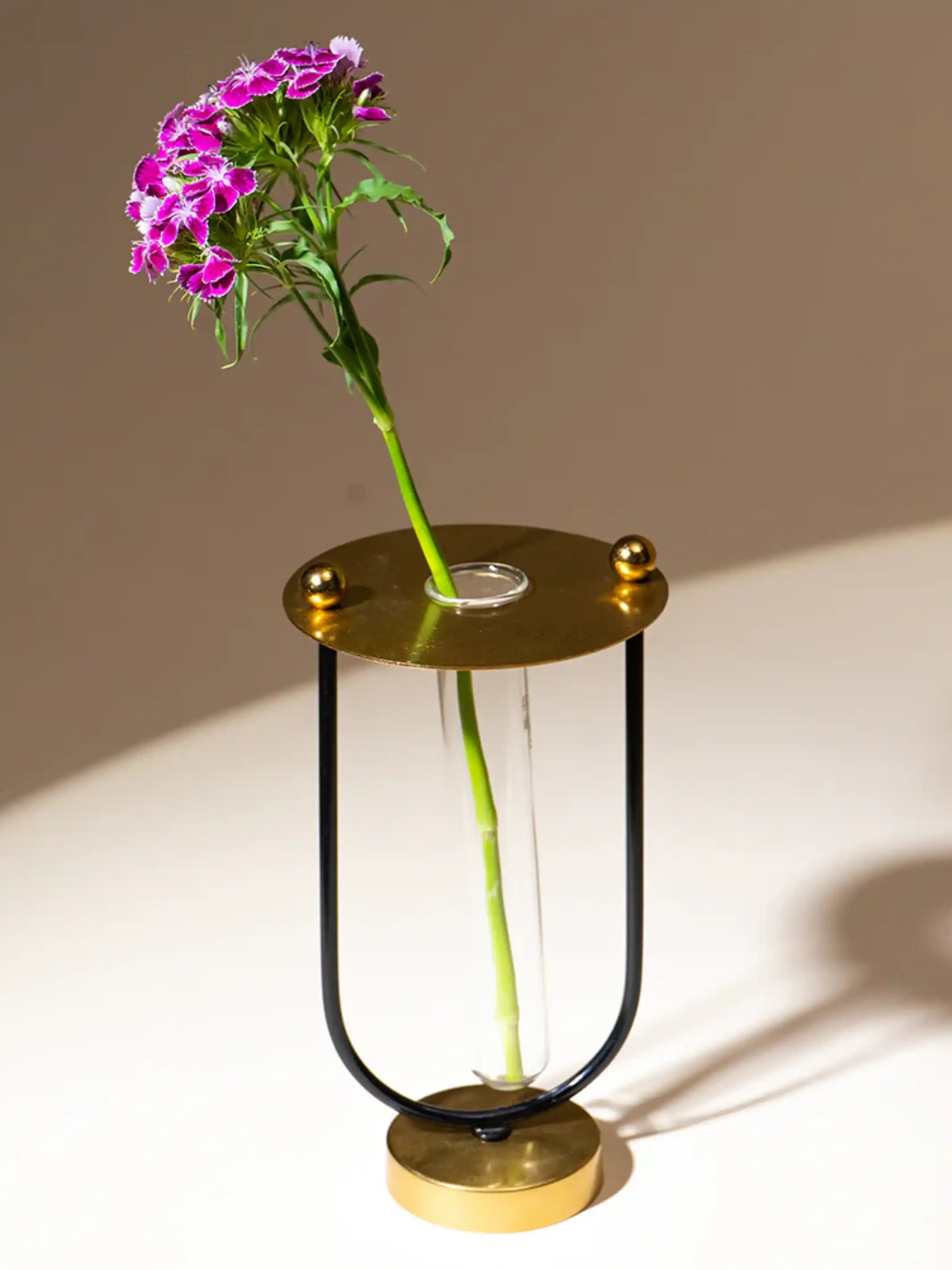 Gold Budvase with Test Tube