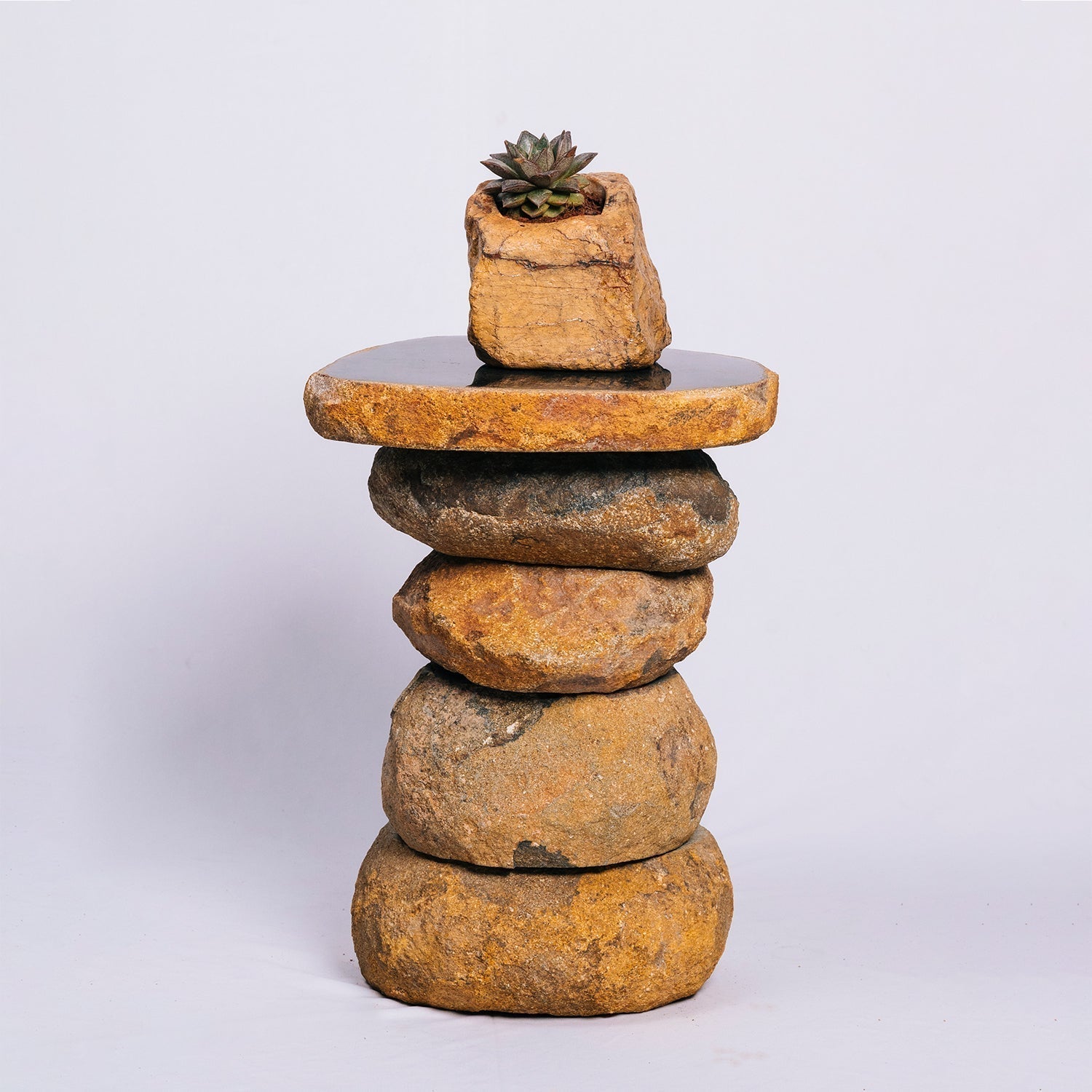 Stacked Boulder Side Table