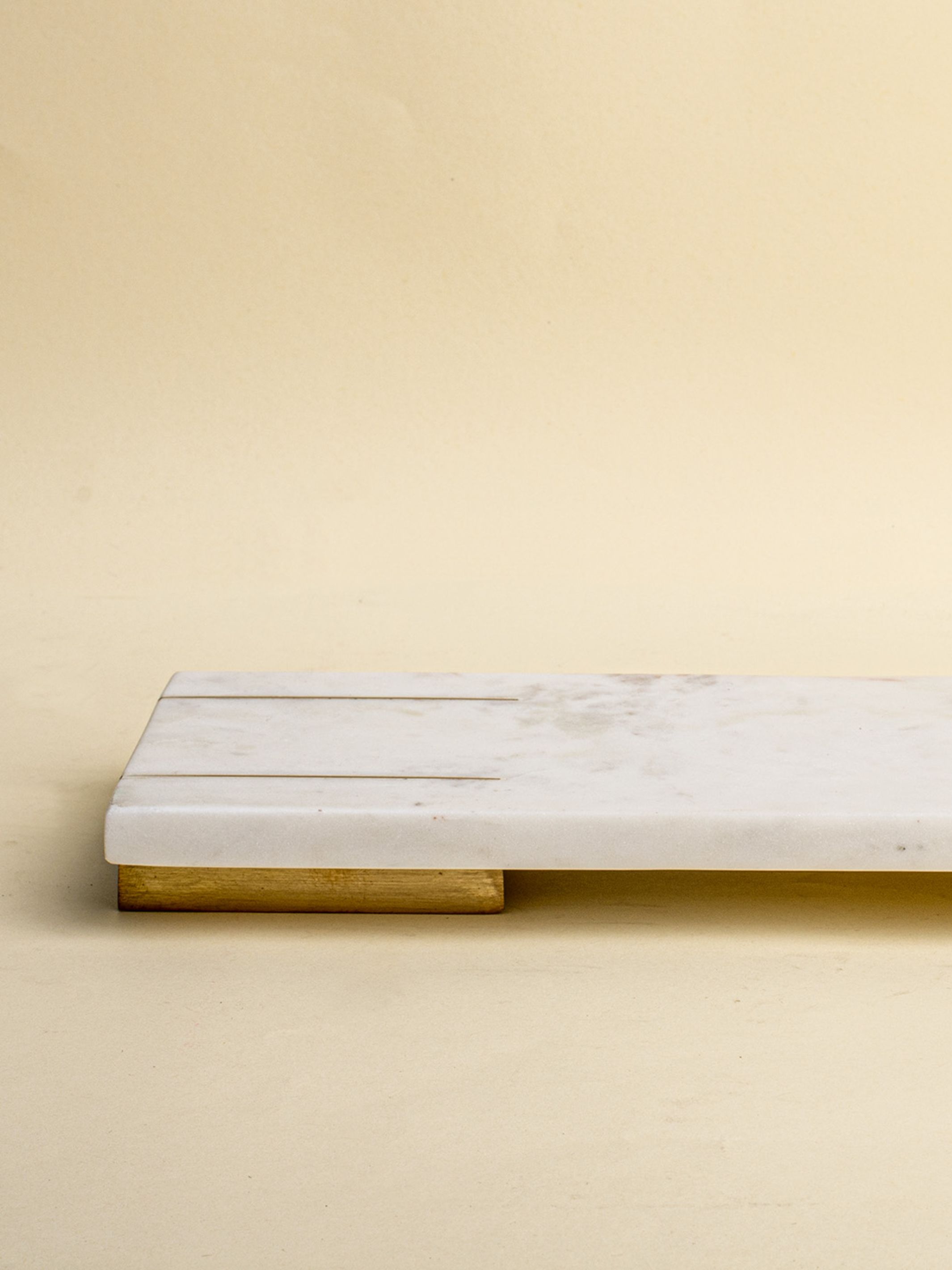Marble Tray With Gold Base