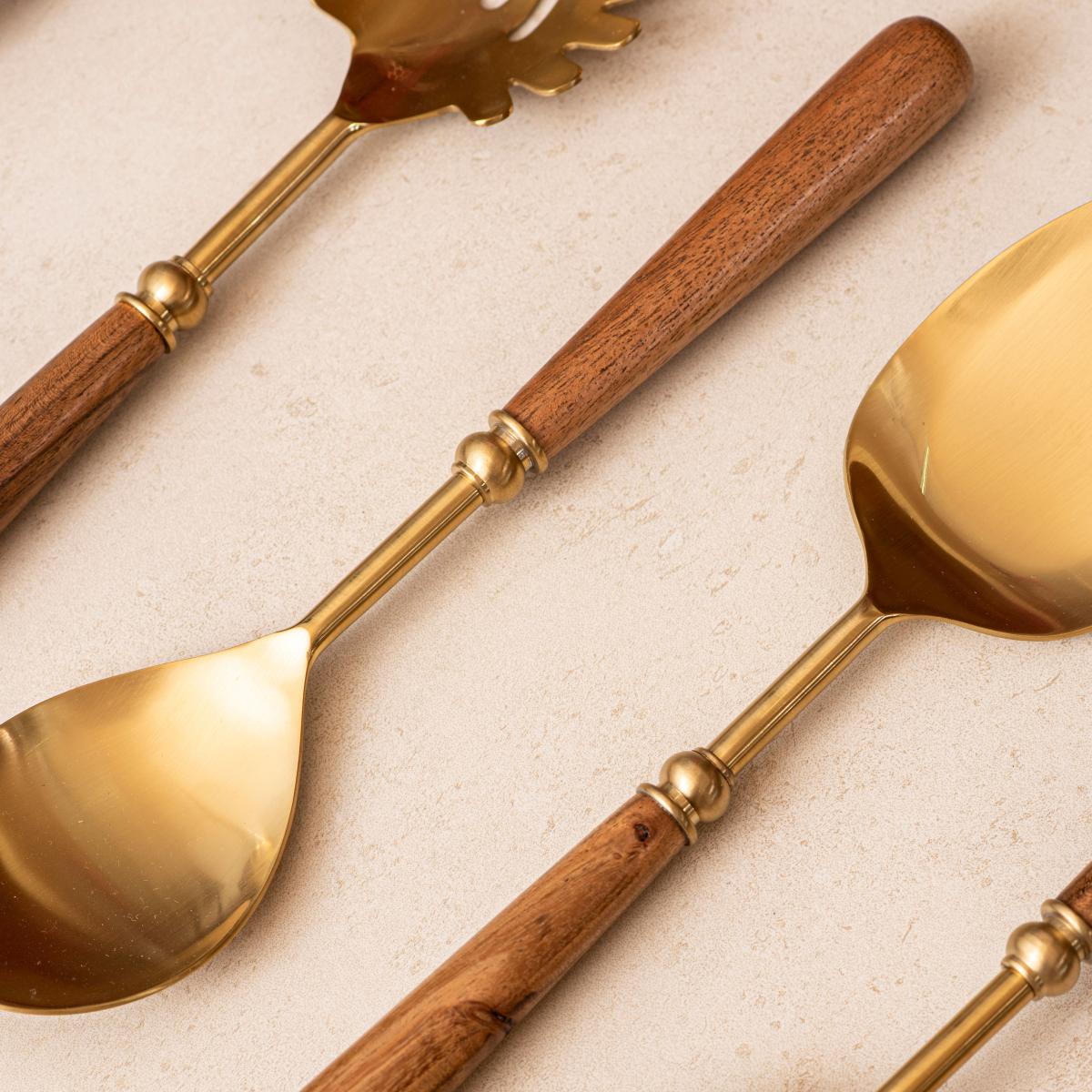 Serving Spoons Set of 6 - Earthy Luxe