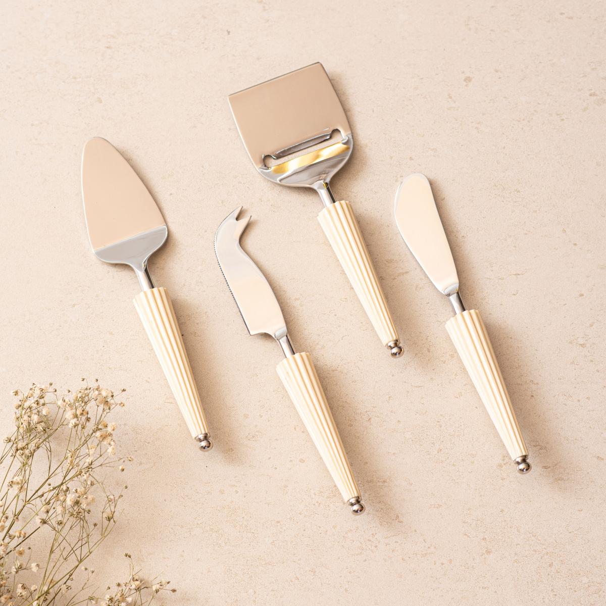 Cheese Knife Set of 4 - Umbrella Ivory