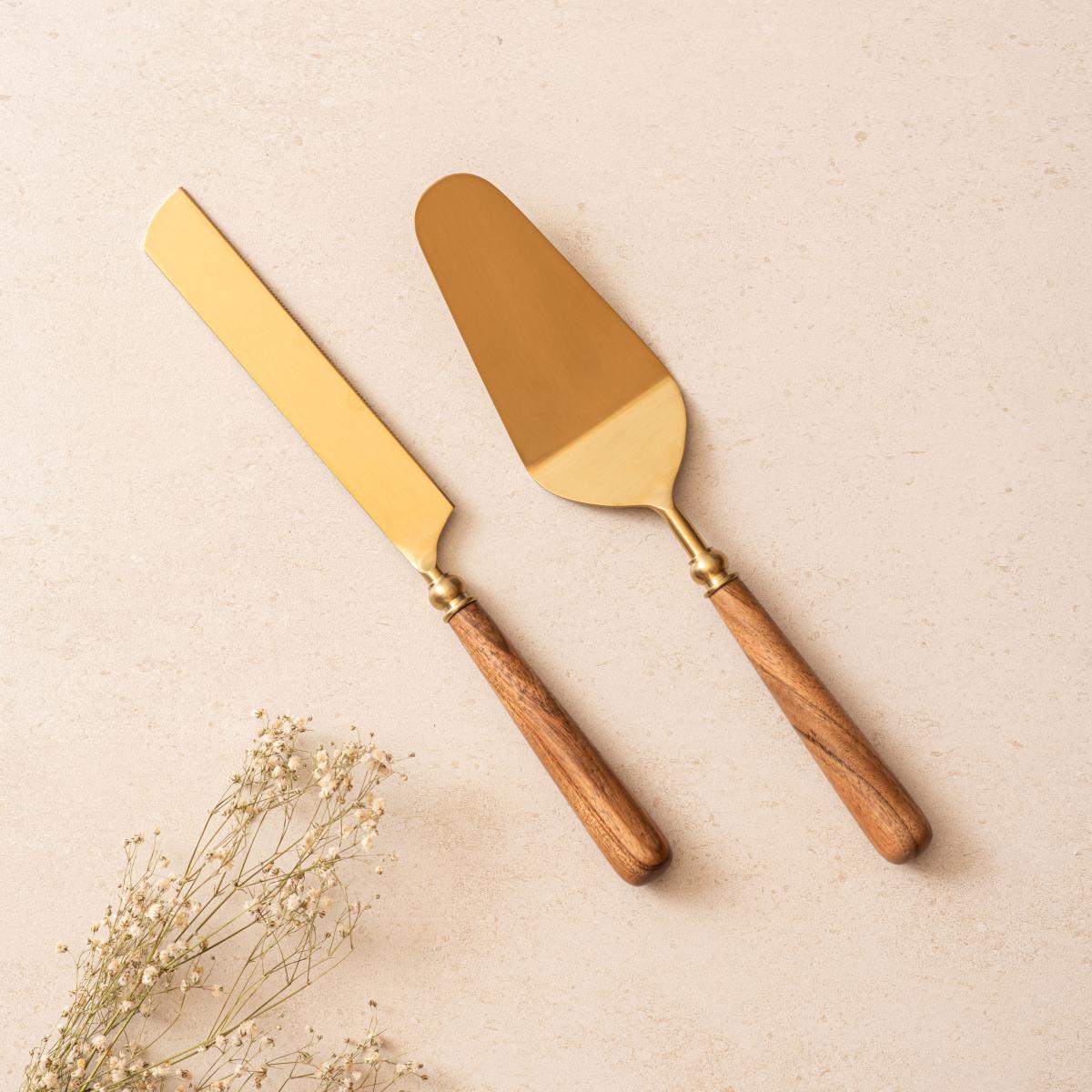 Cake Knife & Server - Earthy Luxe