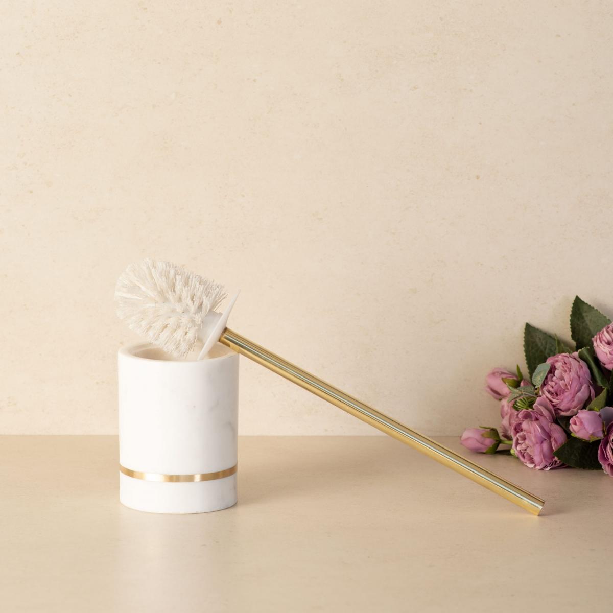 Aurelia Marble and brass - Toilet Brush Cleaner