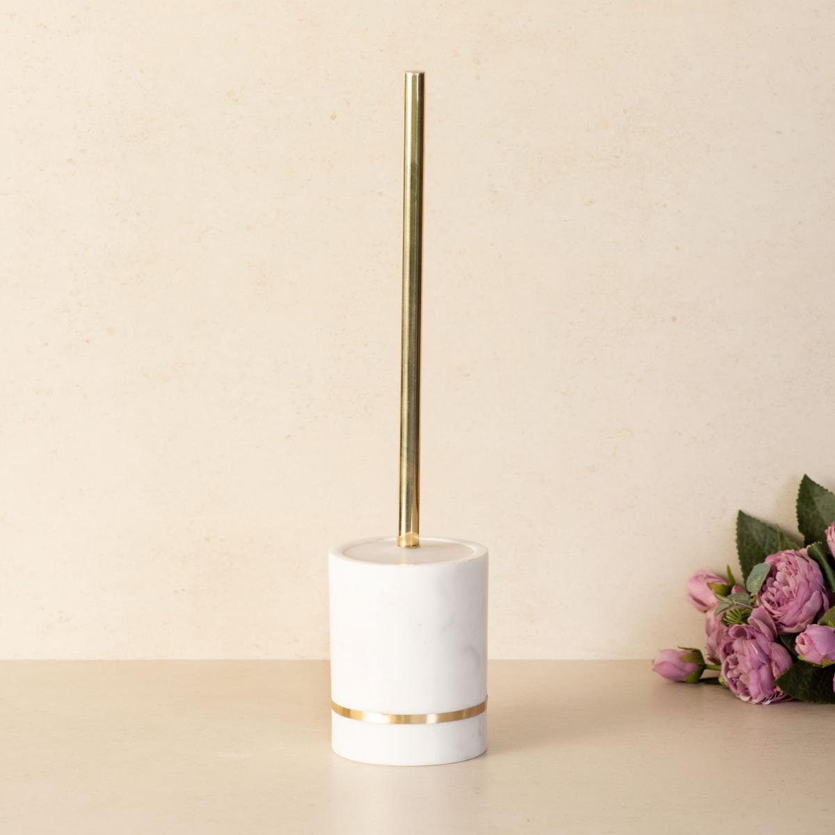 Aurelia Marble and brass - Toilet Brush Cleaner