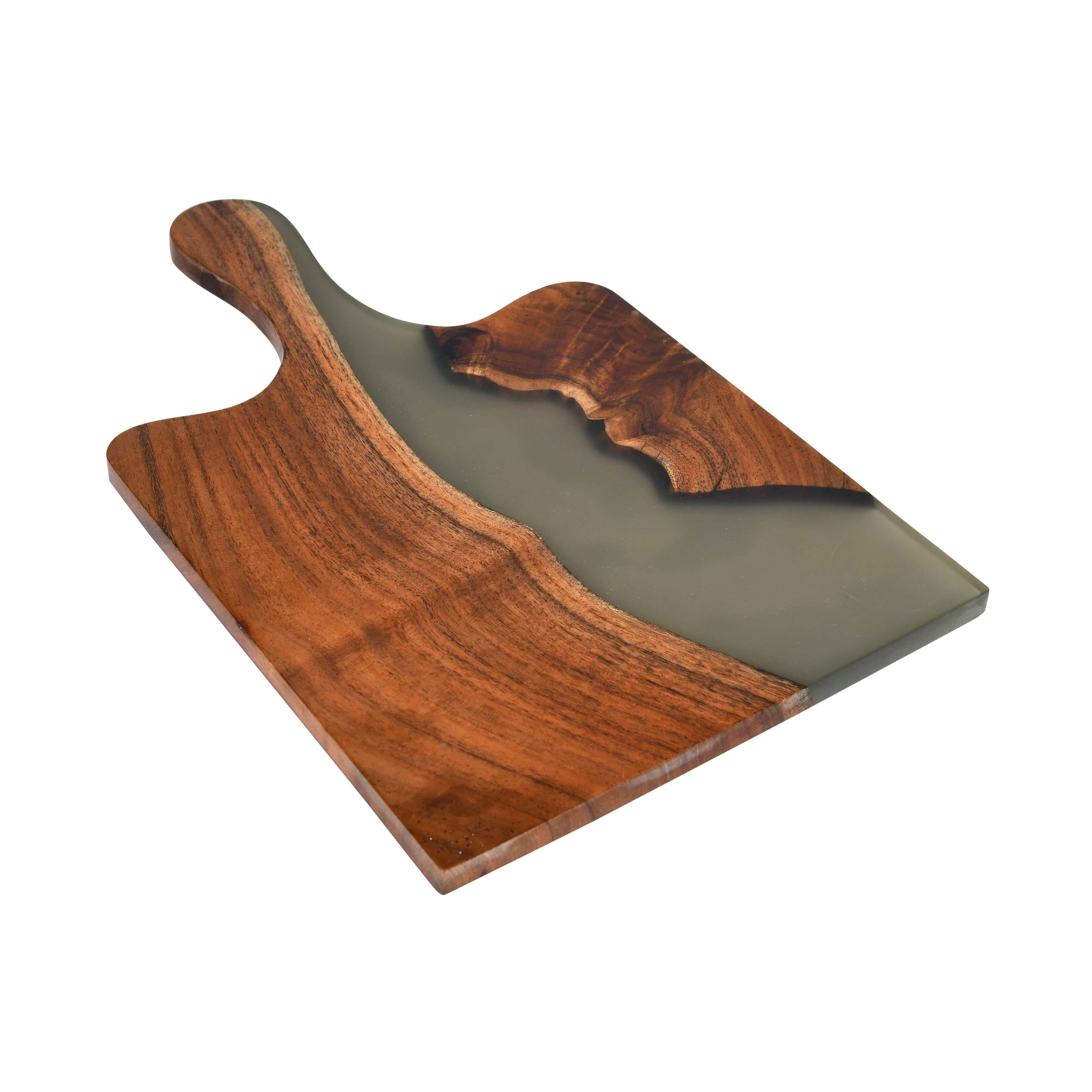 Cheese Board Platter – Acacia Wood with Translucent Black Resin Finish