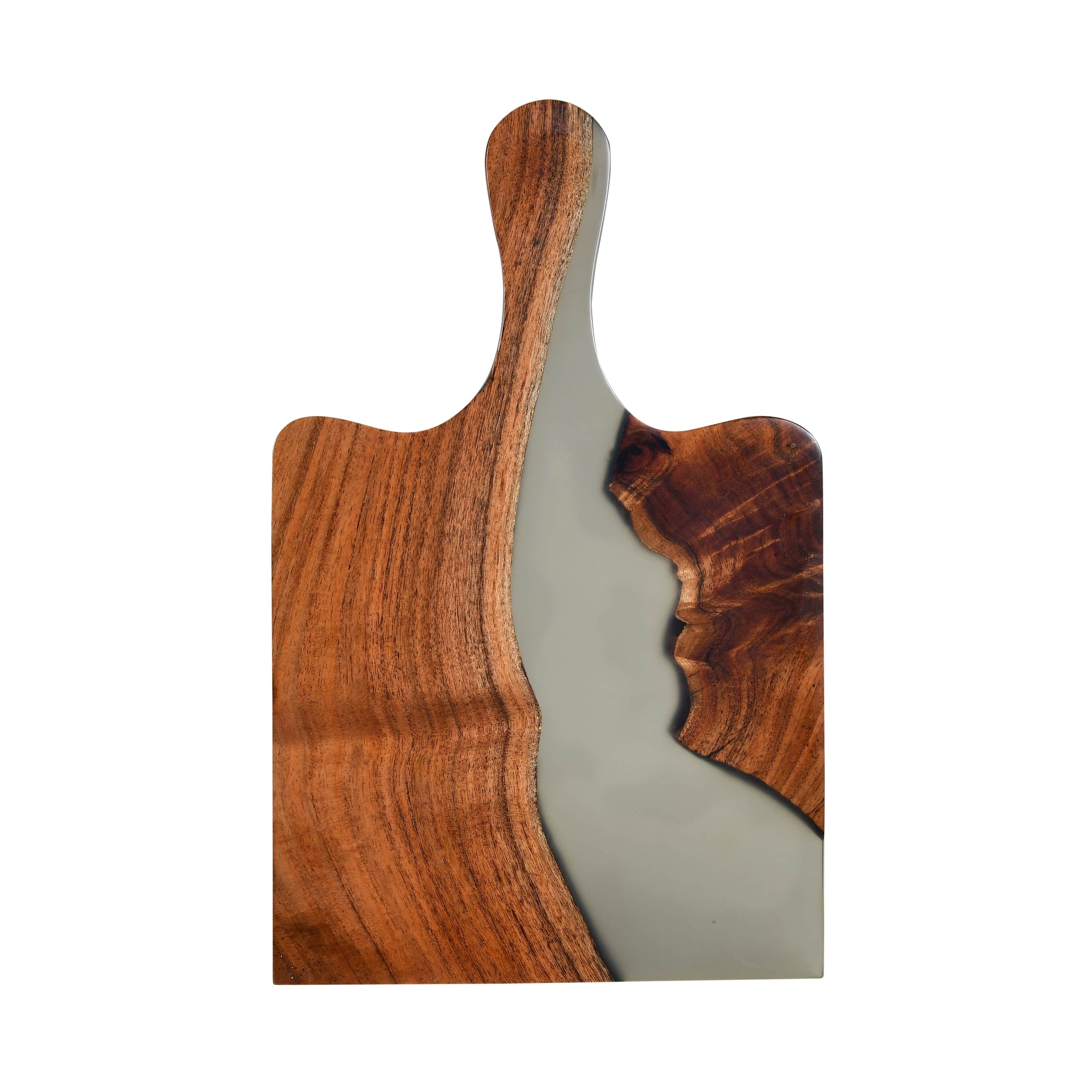 Cheese Board Platter – Acacia Wood with Translucent Black Resin Finish