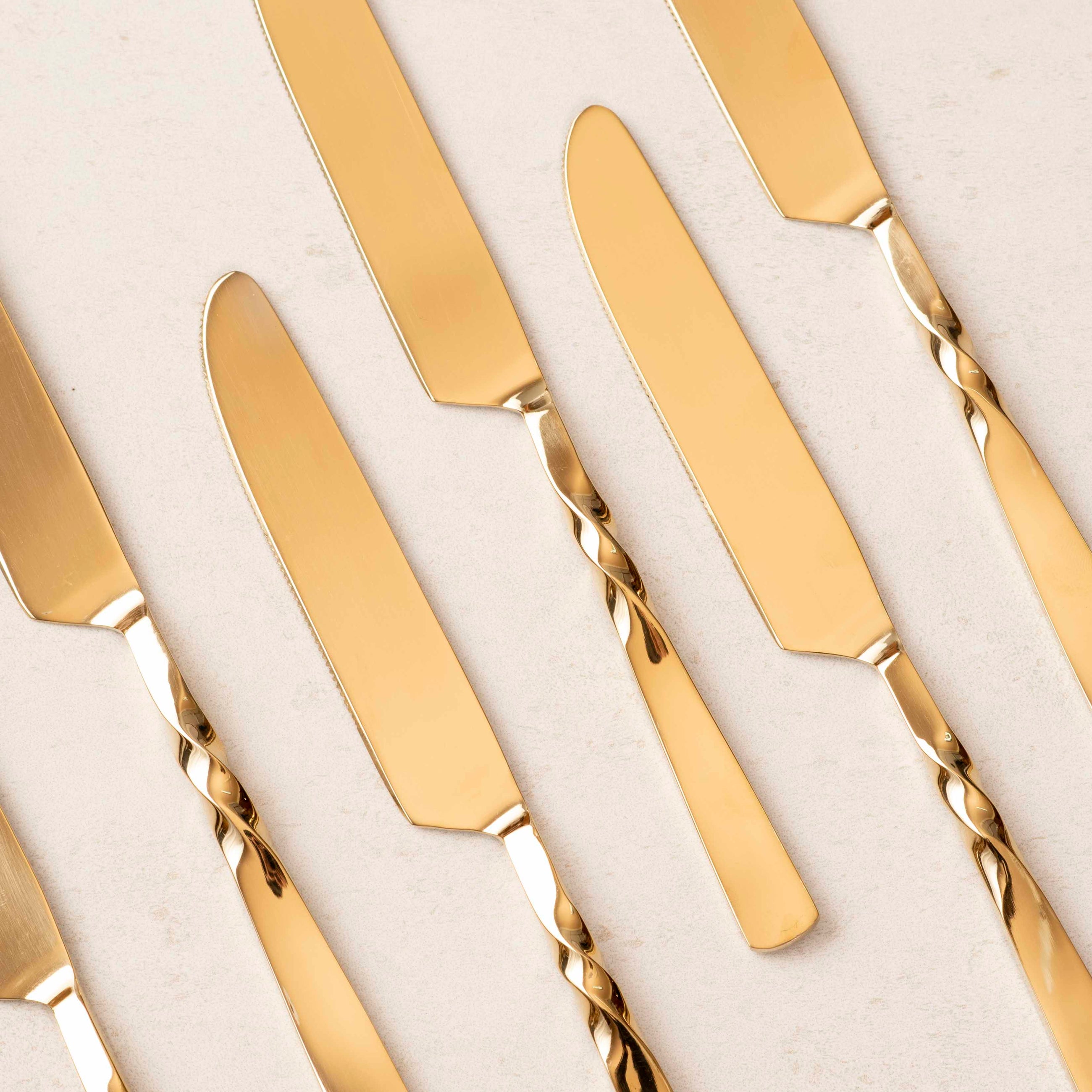 All Purpose Knives Set of 6 - Twisted Gold