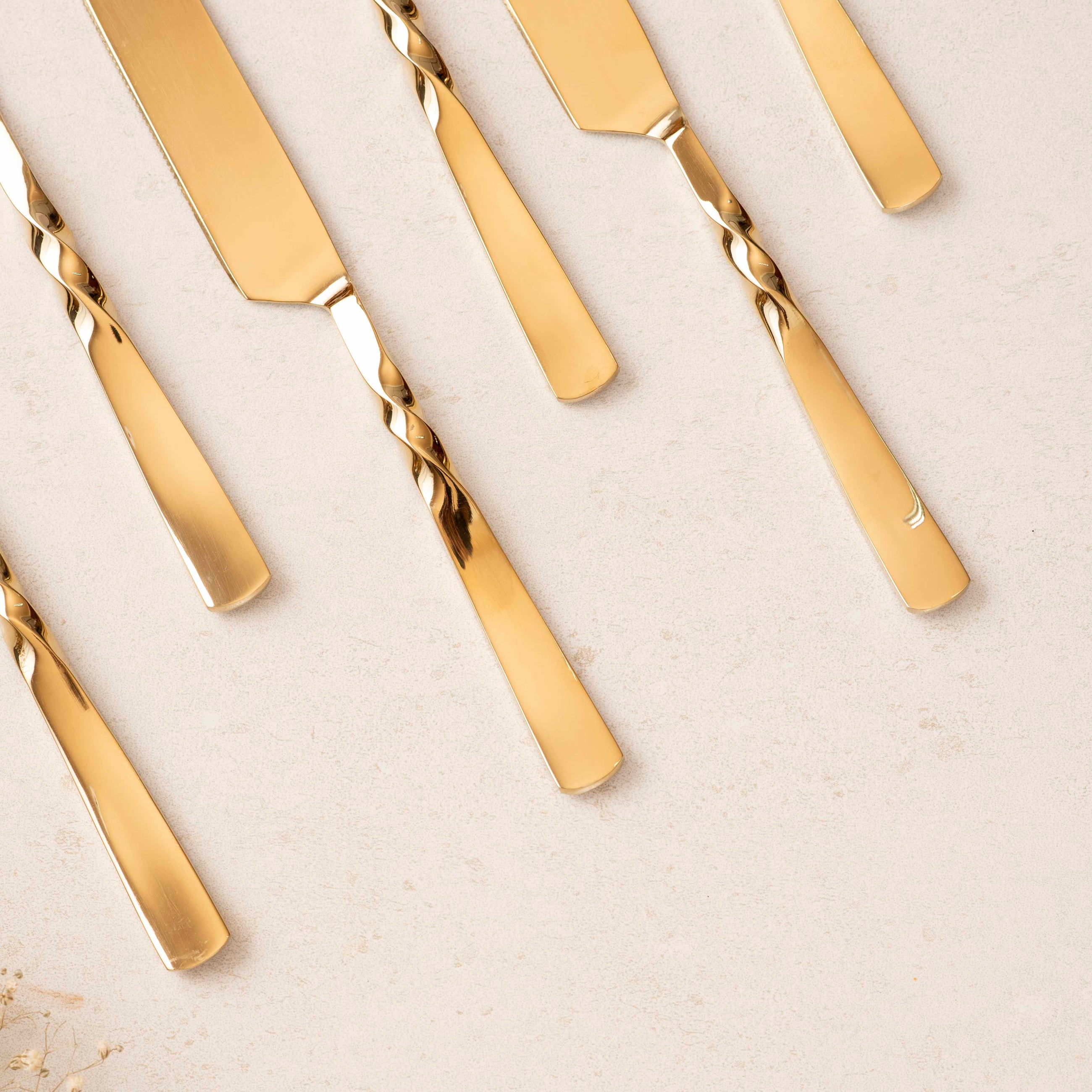 All Purpose Knives Set of 6 - Twisted Gold
