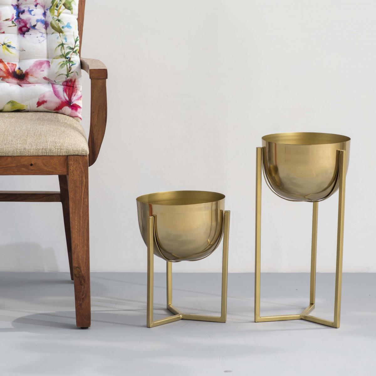 Gold Swing Planters set of 2