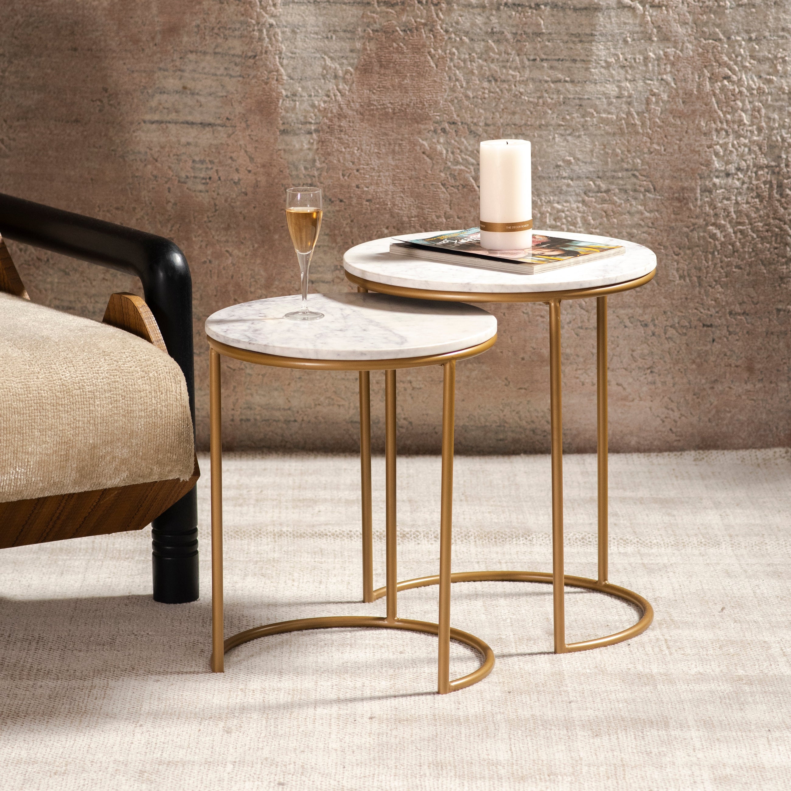 Adam Marble Nesting Table (Set of 2)