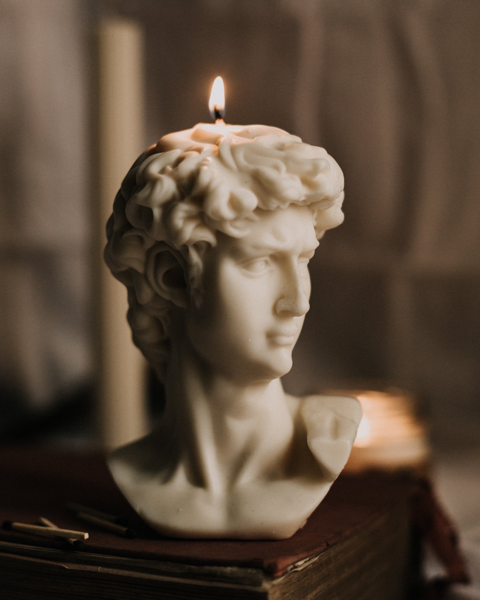 David Bust Candle