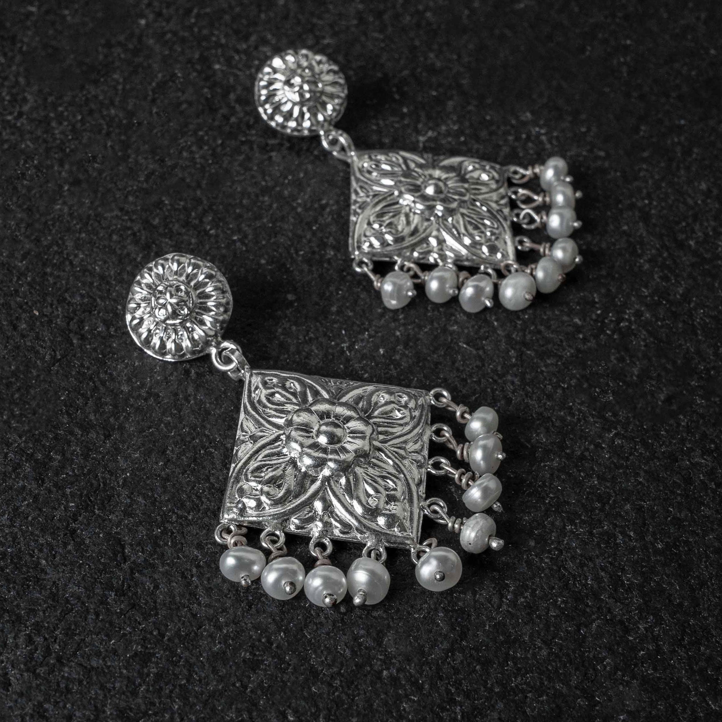 Varg Silver Danglers Earrings