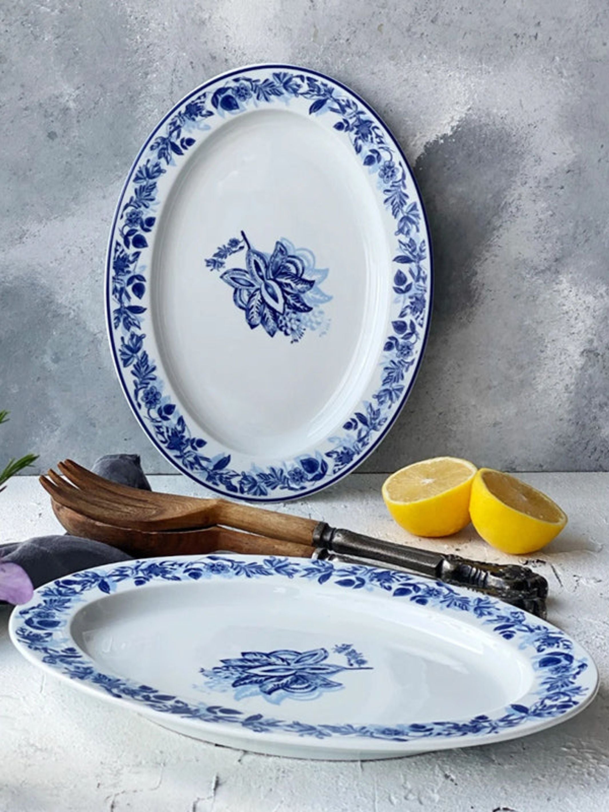 Georgian Garden Oval Serving Plate