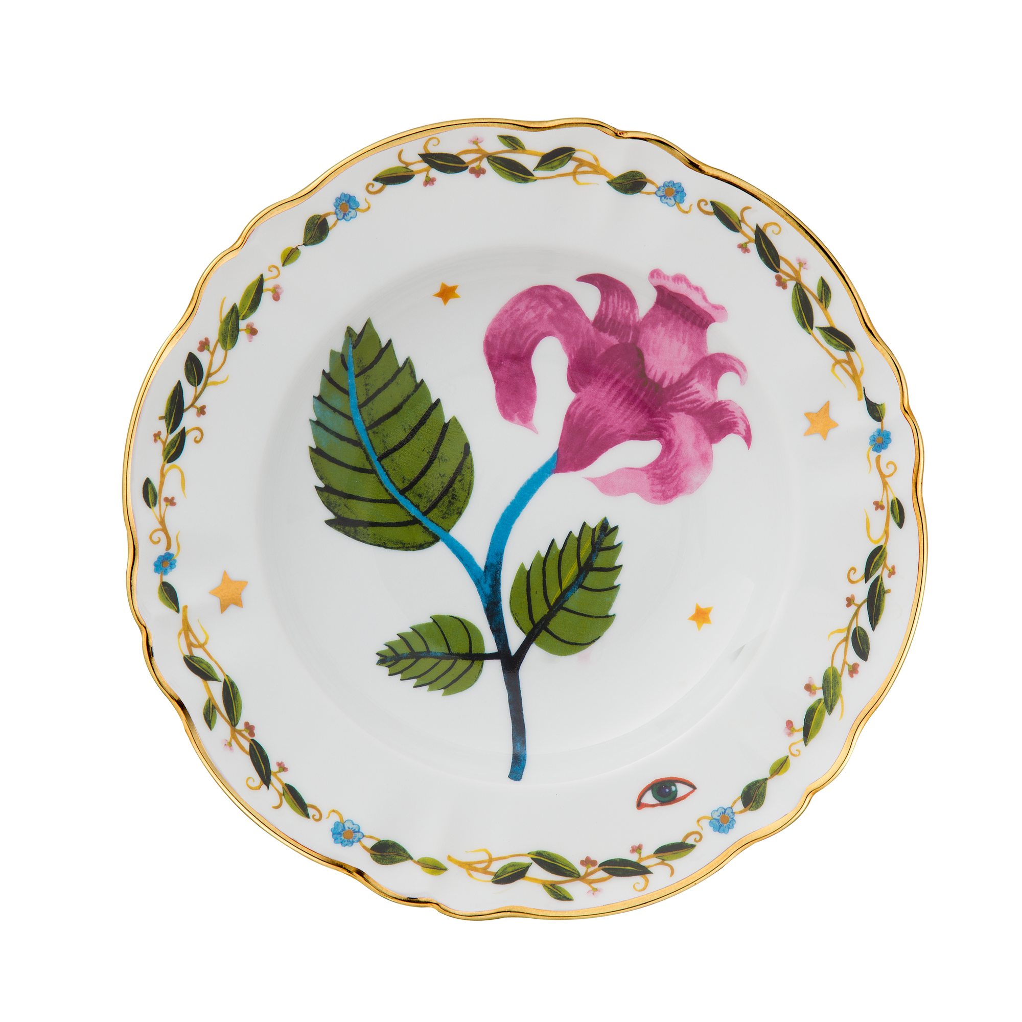 Pink Flower Deep Plate