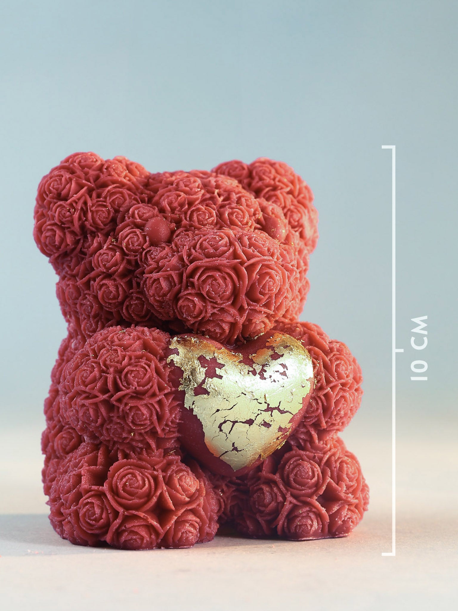Floral Teddy Heart Soy Candle