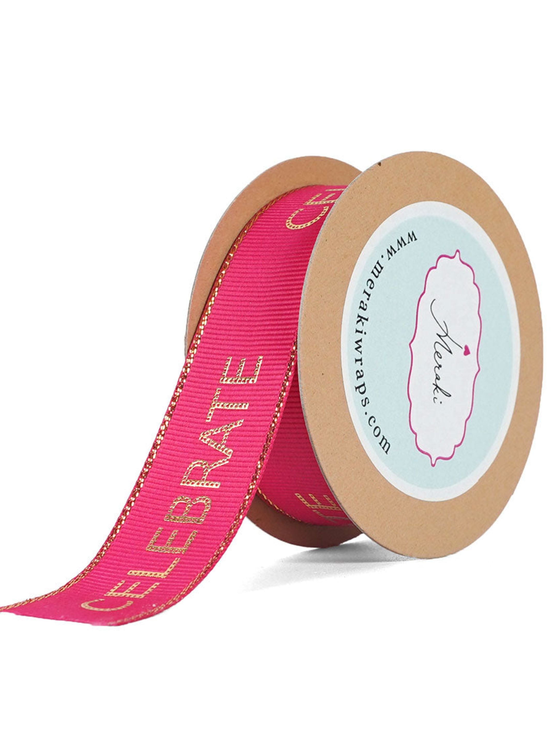 Celebrate Gold Foiled Ribbon