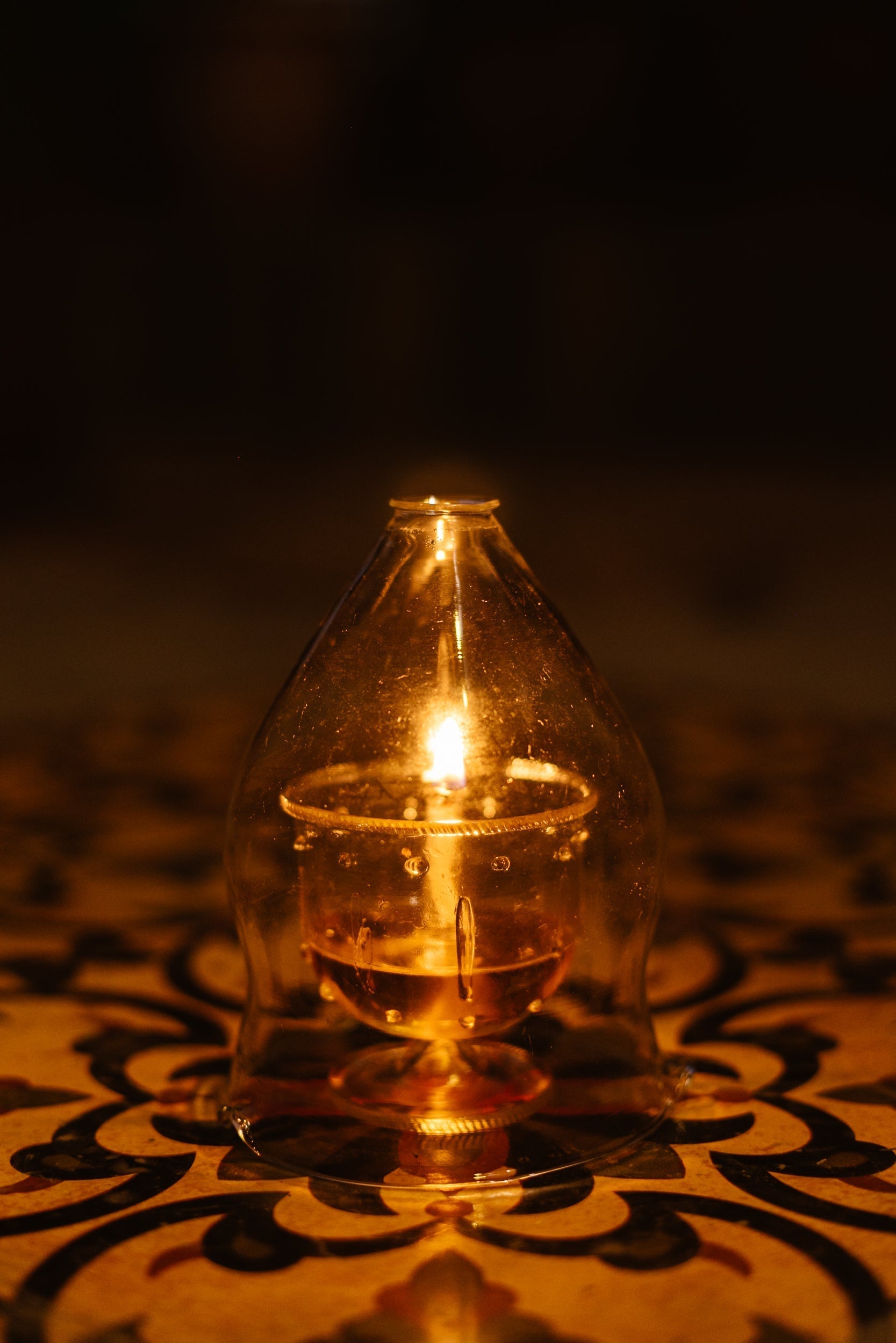Glass Akhand Diya