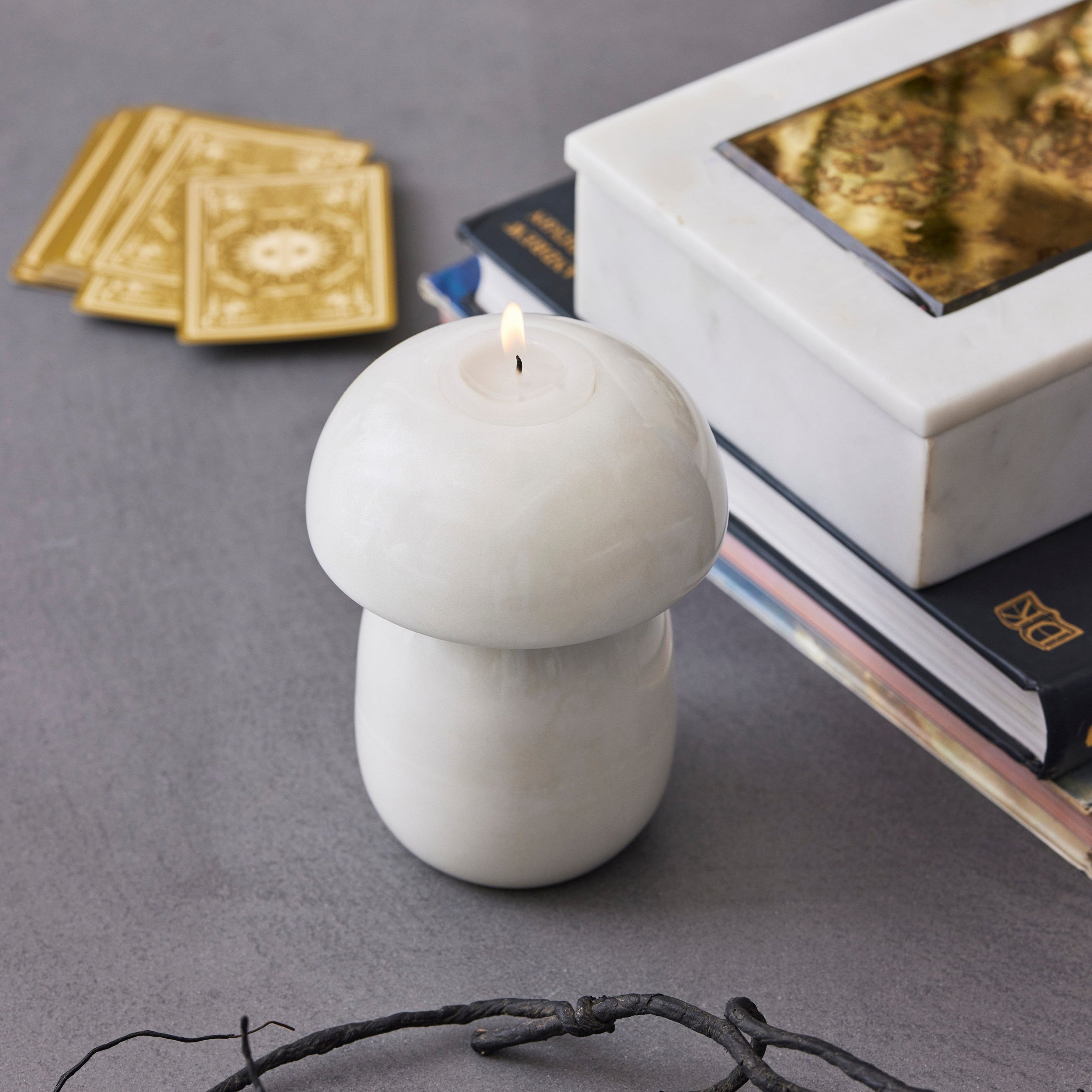 SHROOM - IVORY MARBLE CANDLE VOTIVE