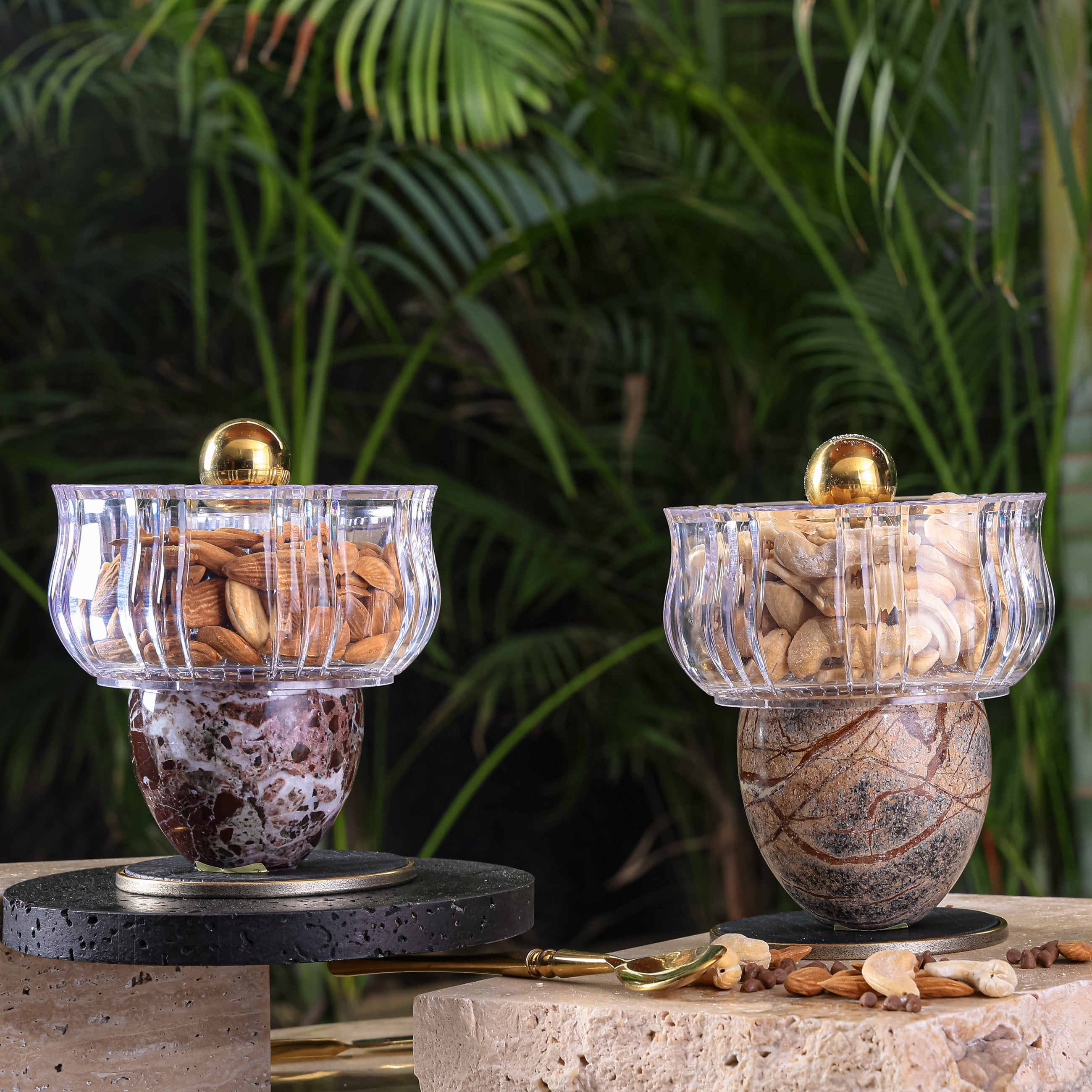 Royal Marble Nut Bowl - Brown