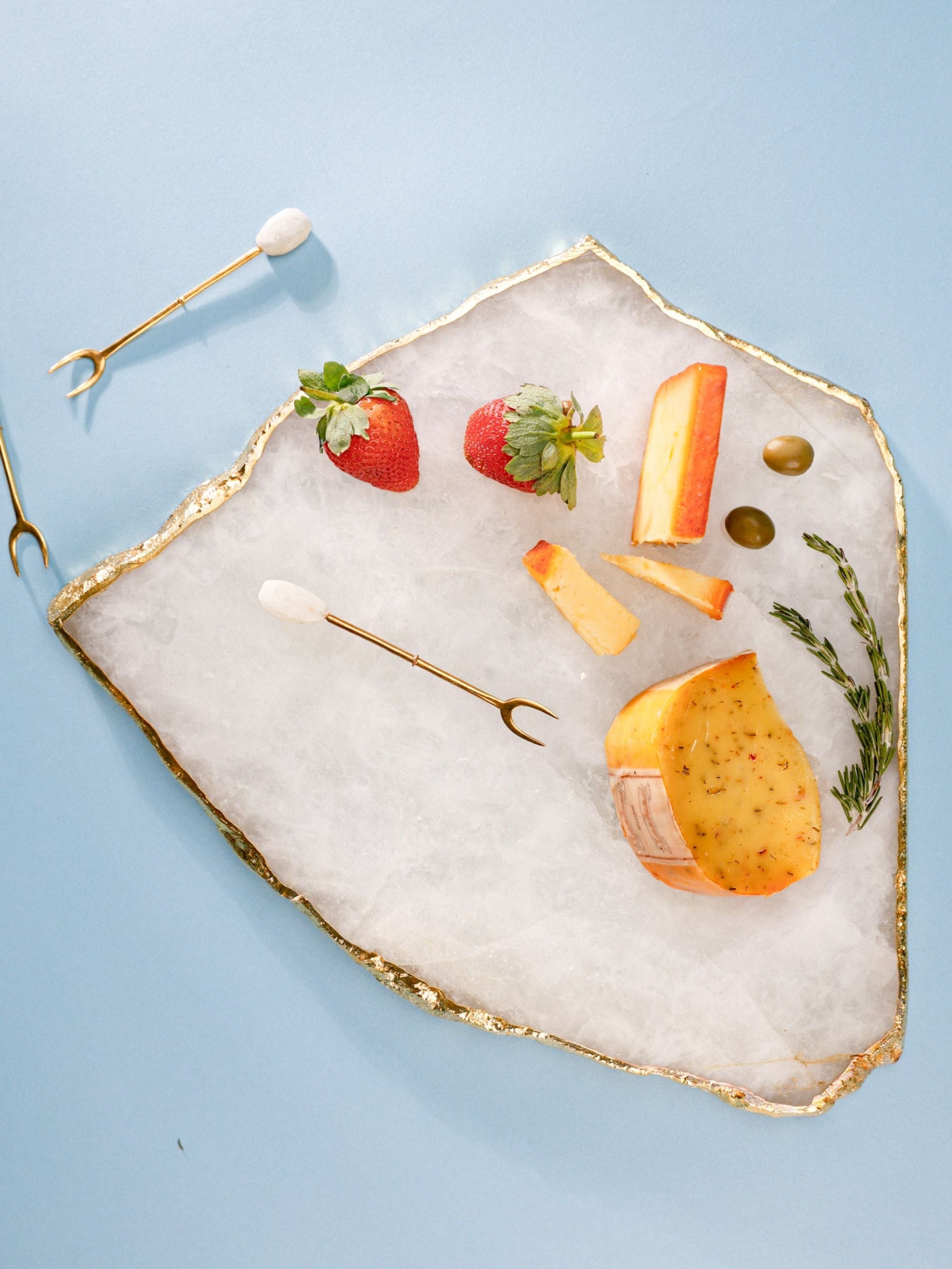 Semi Precious Platter - White Quartz