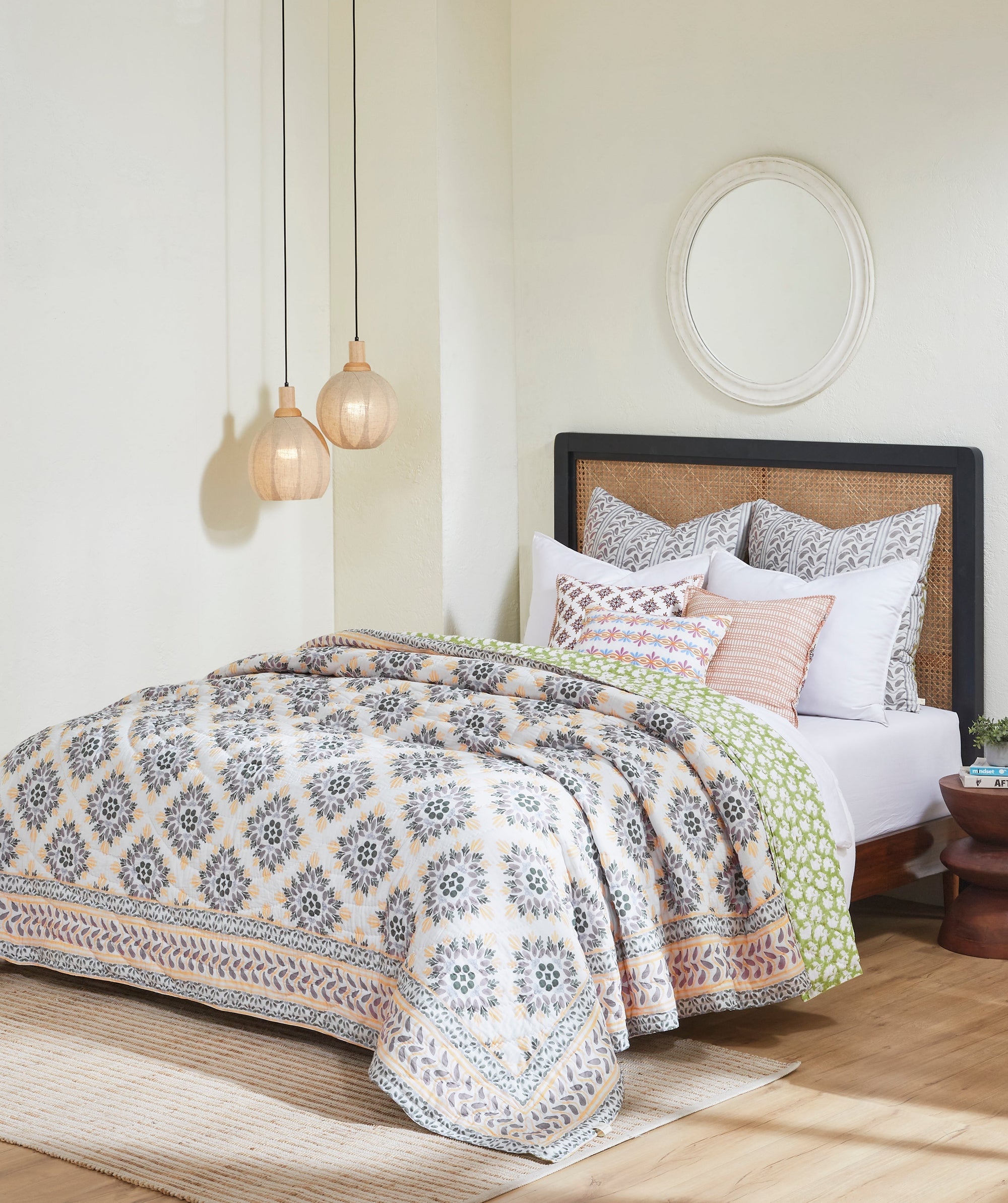 Mica Mauve Cotton Quilt