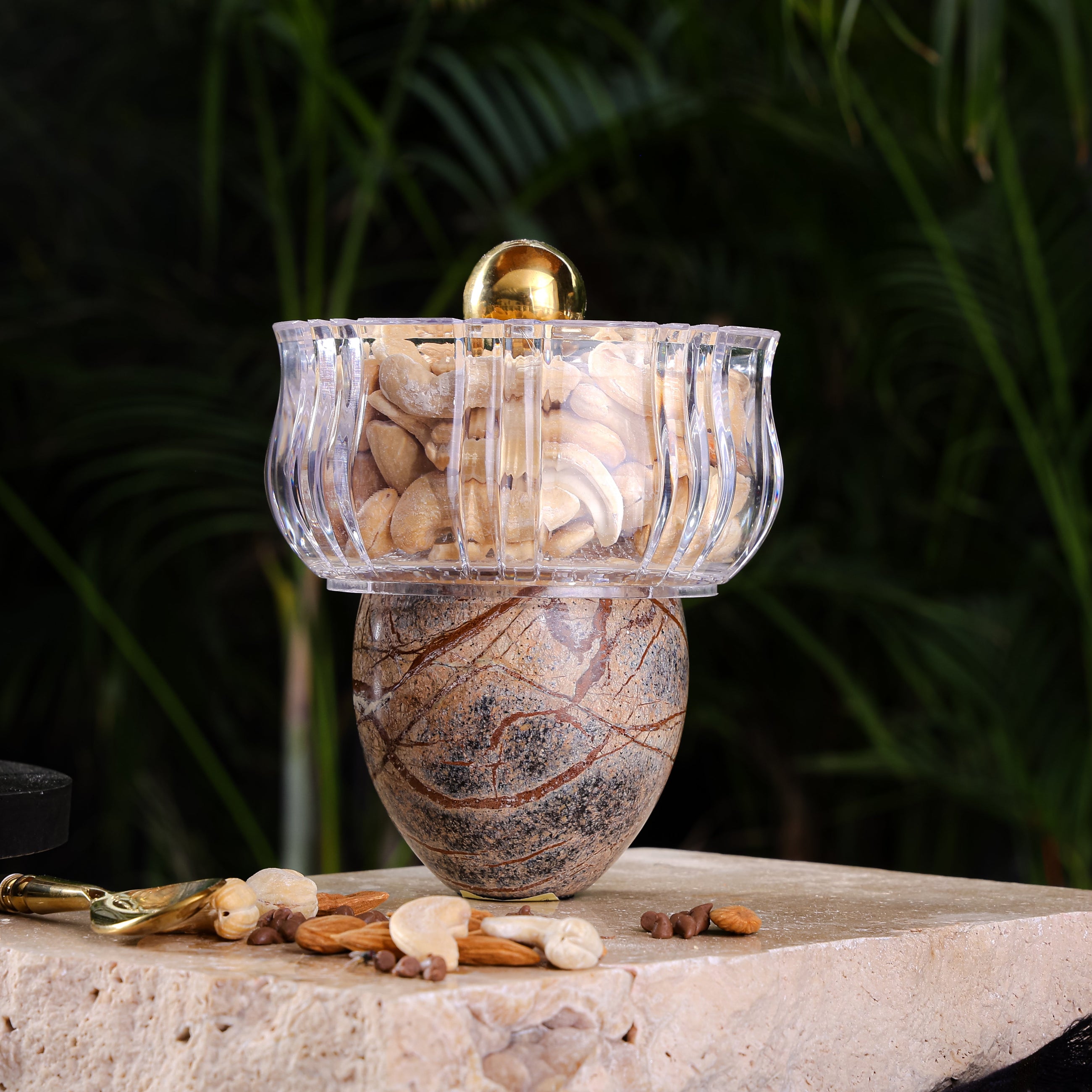 Royal Marble Nut Bowl - Brown