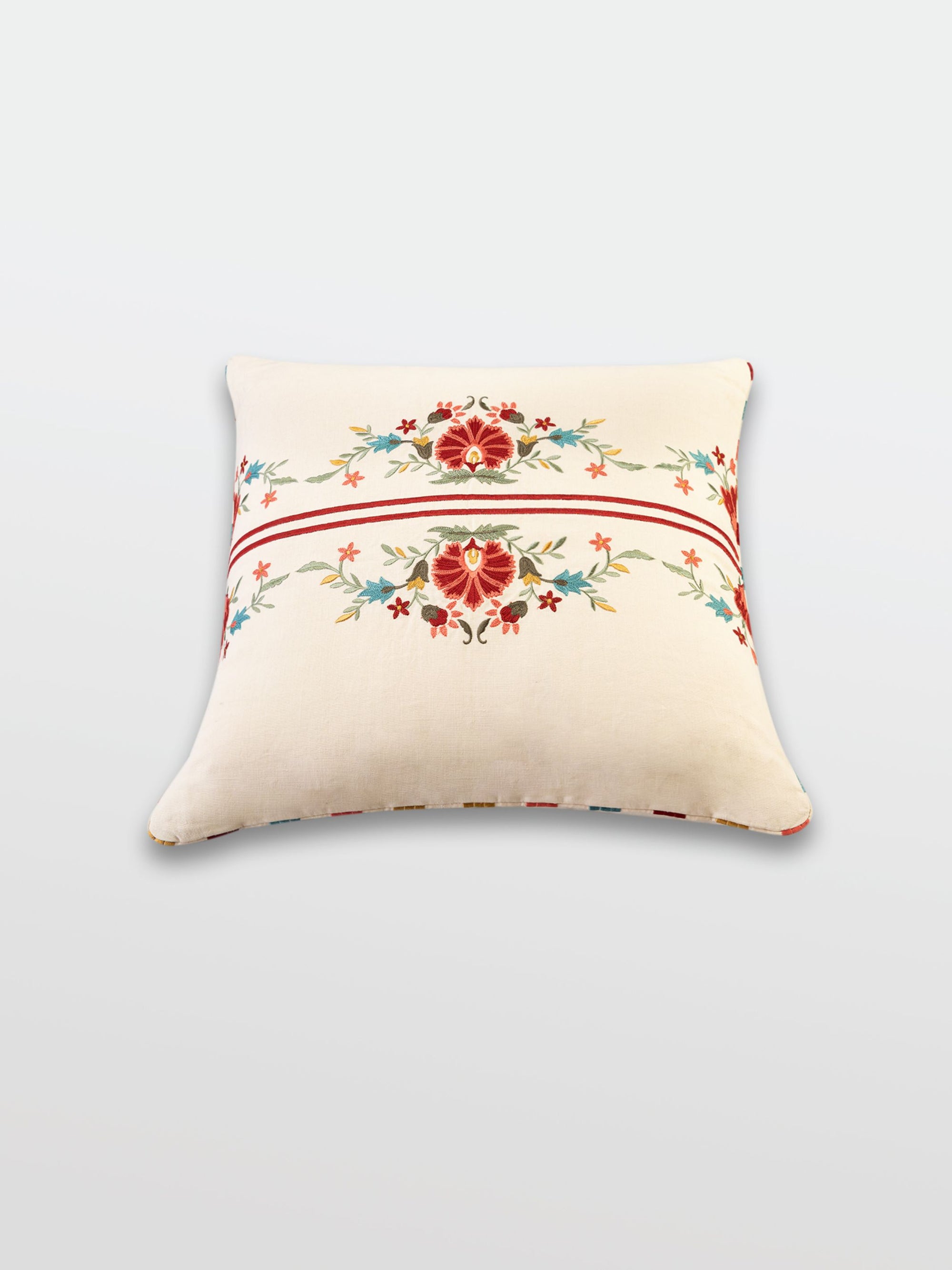 Cushion Cover - Sheen Ivory Embroidered