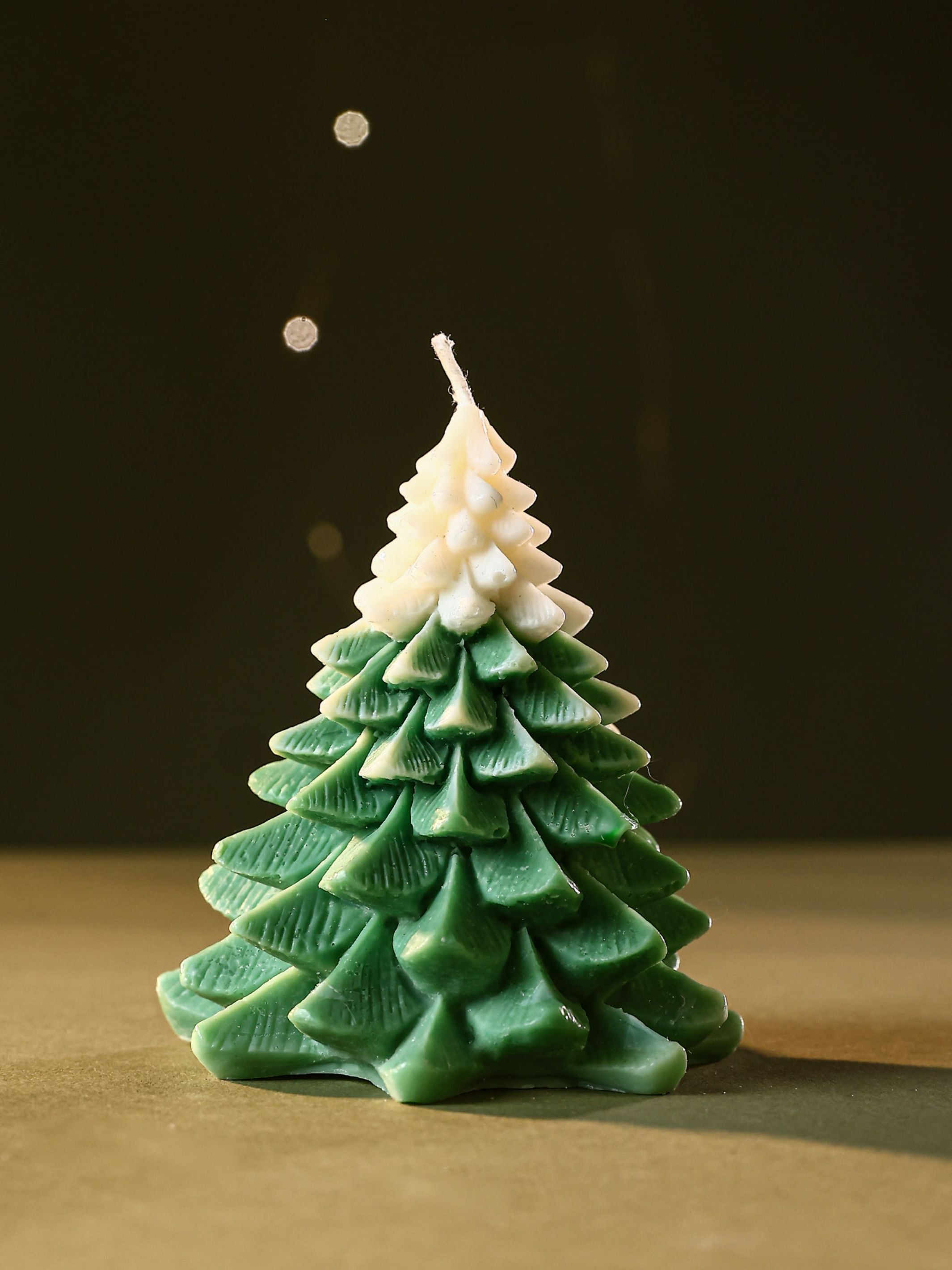 Ombre Green Christmas Tree Candle