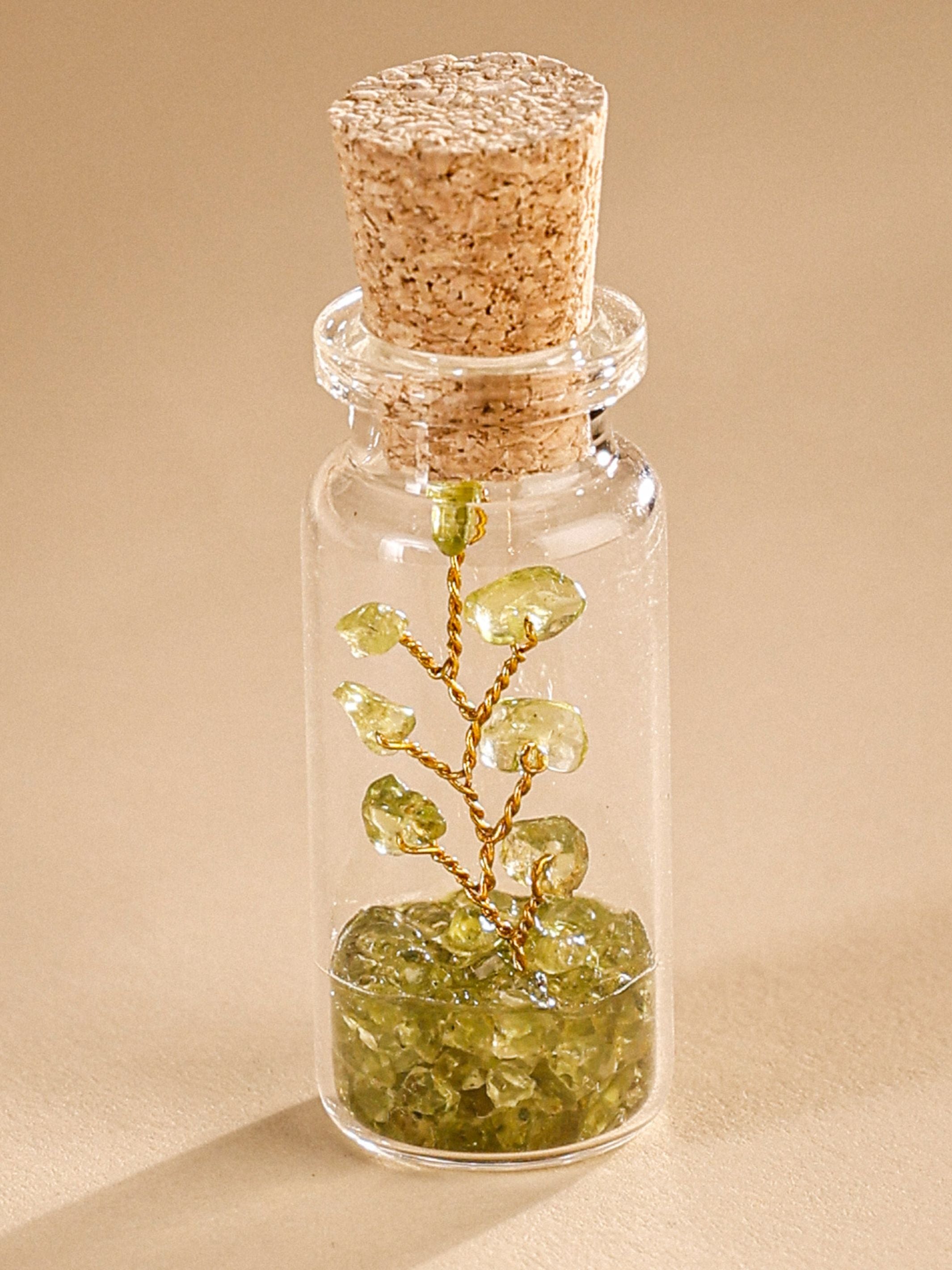 Small Bottle Tree Set of 2 - Peridot