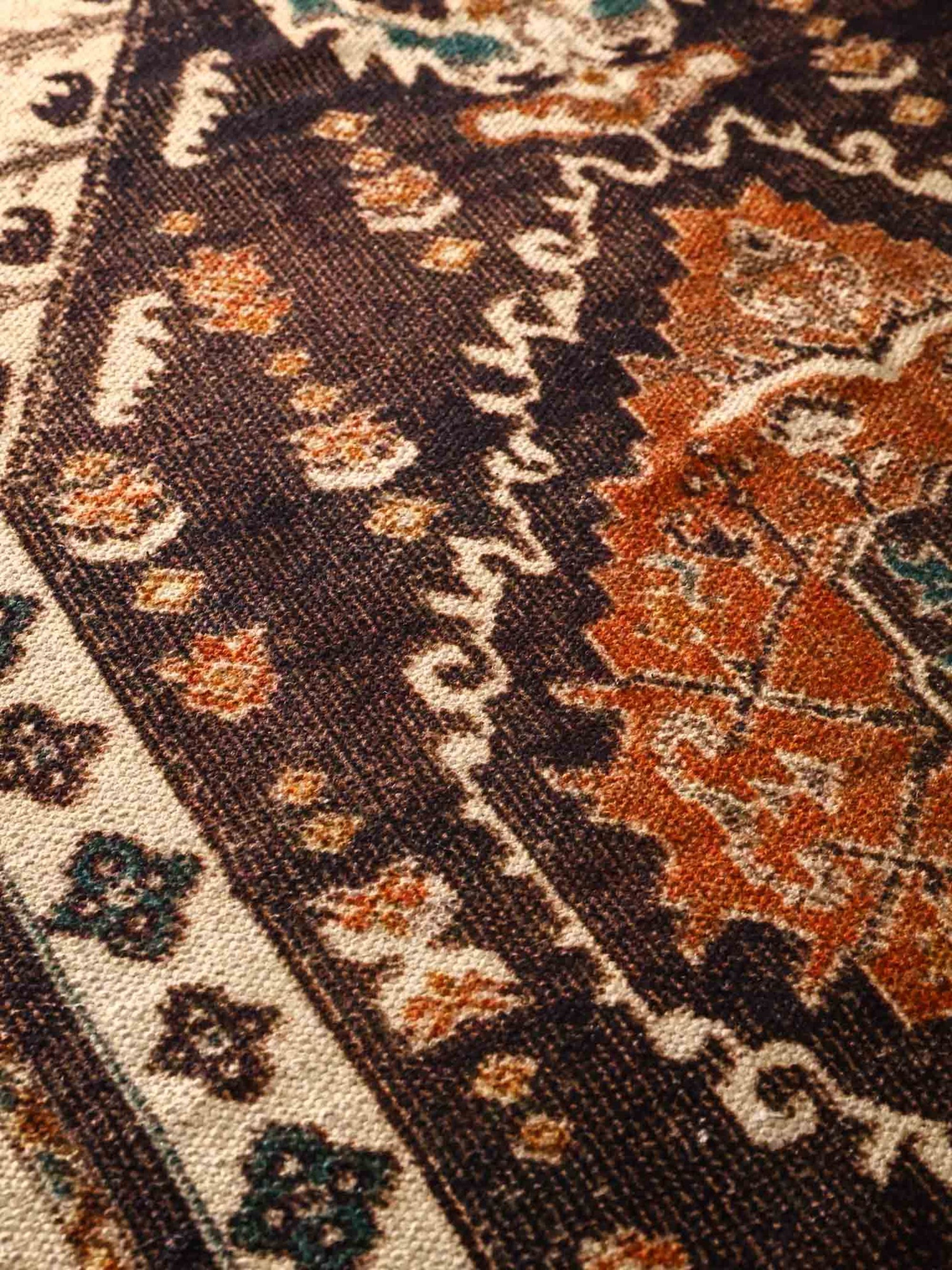 Kresb Embroidered Cotton Rug