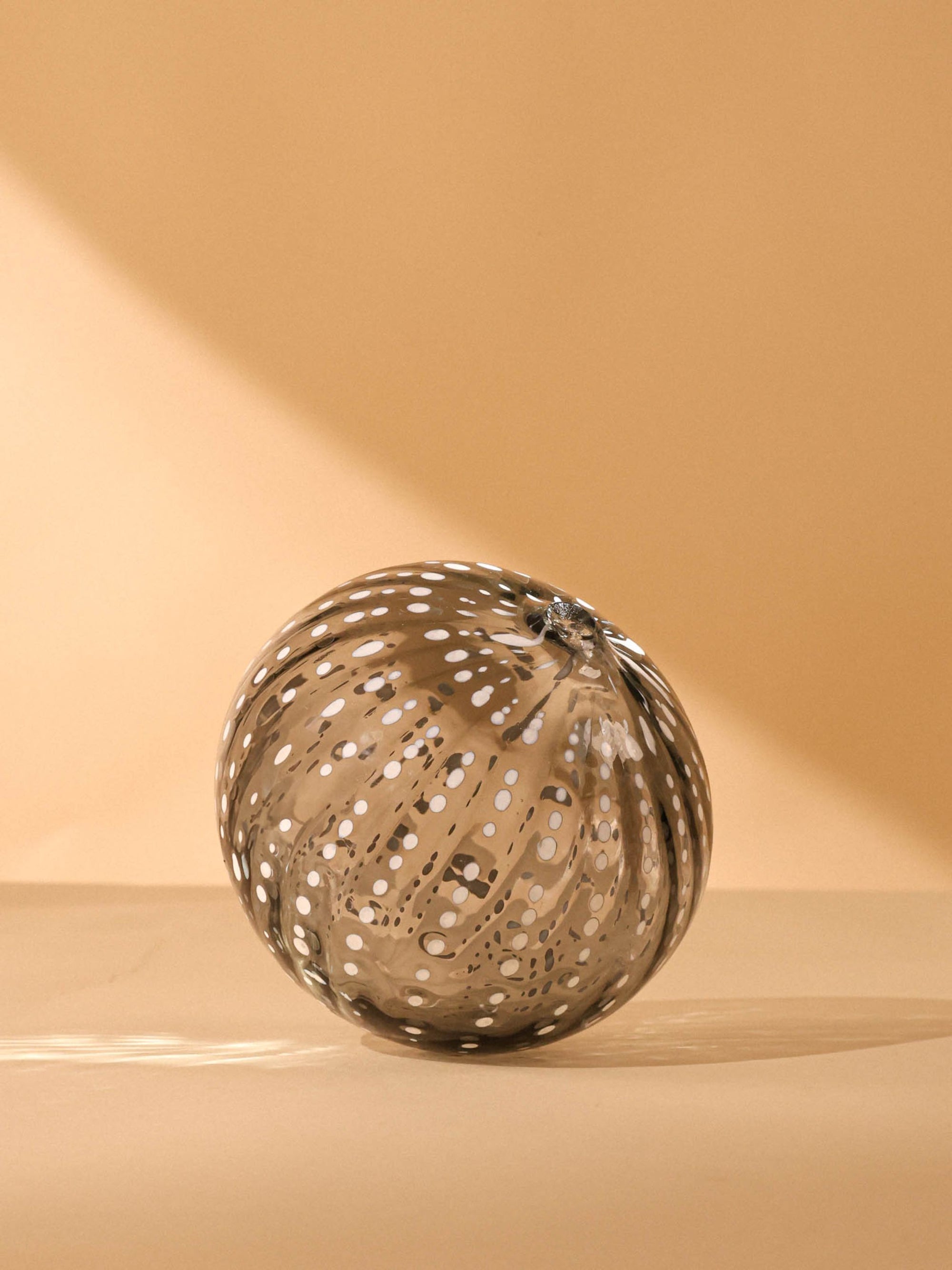 Hand Blown - Art Glass Brown Sphere