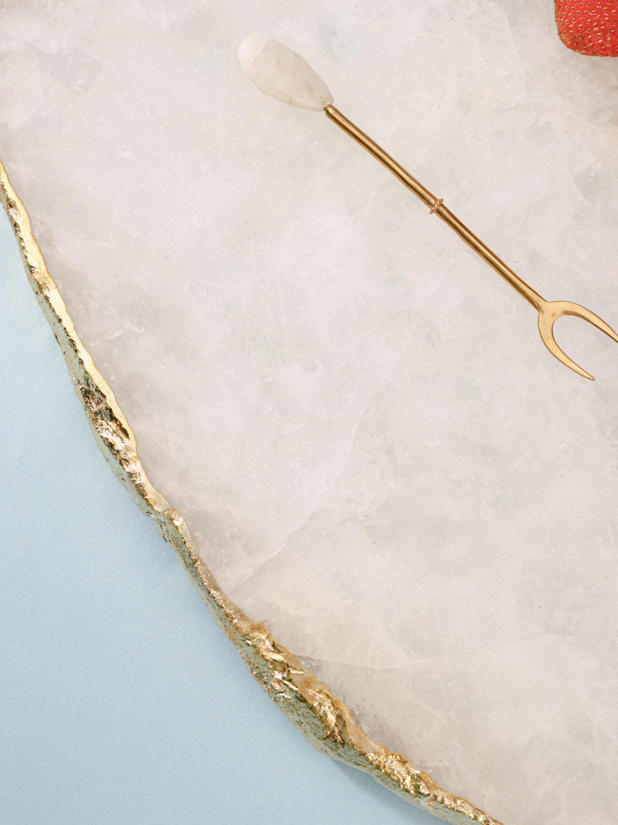 Semi Precious Platter - White Quartz