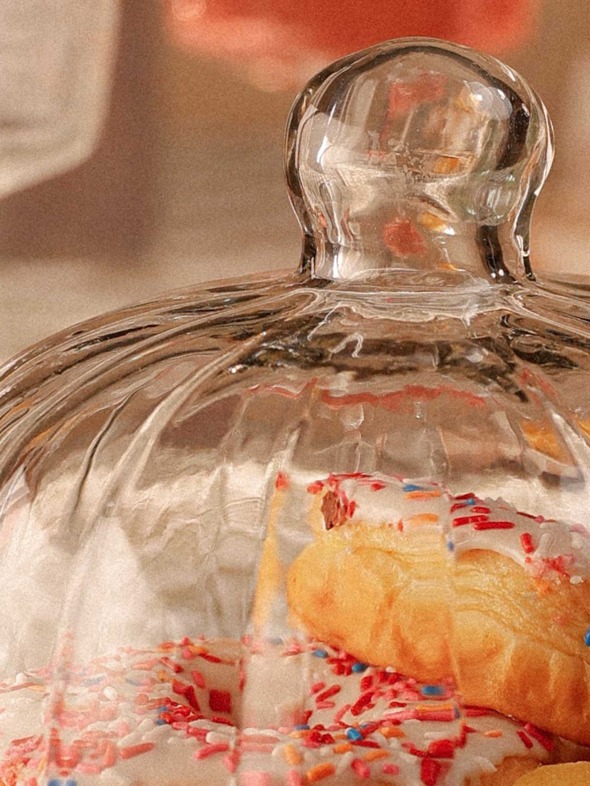 Glass Cloche Dome - Aster With Wooden Base