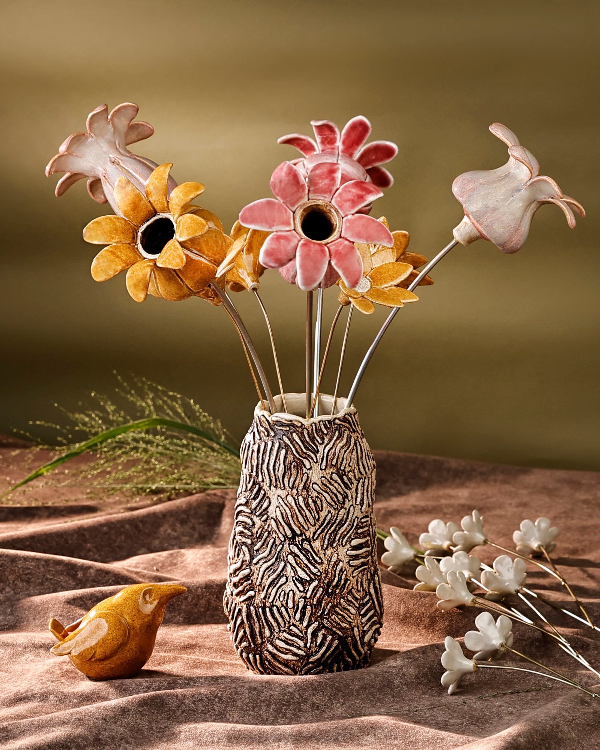 Flowering Pod Tall -single - Blush