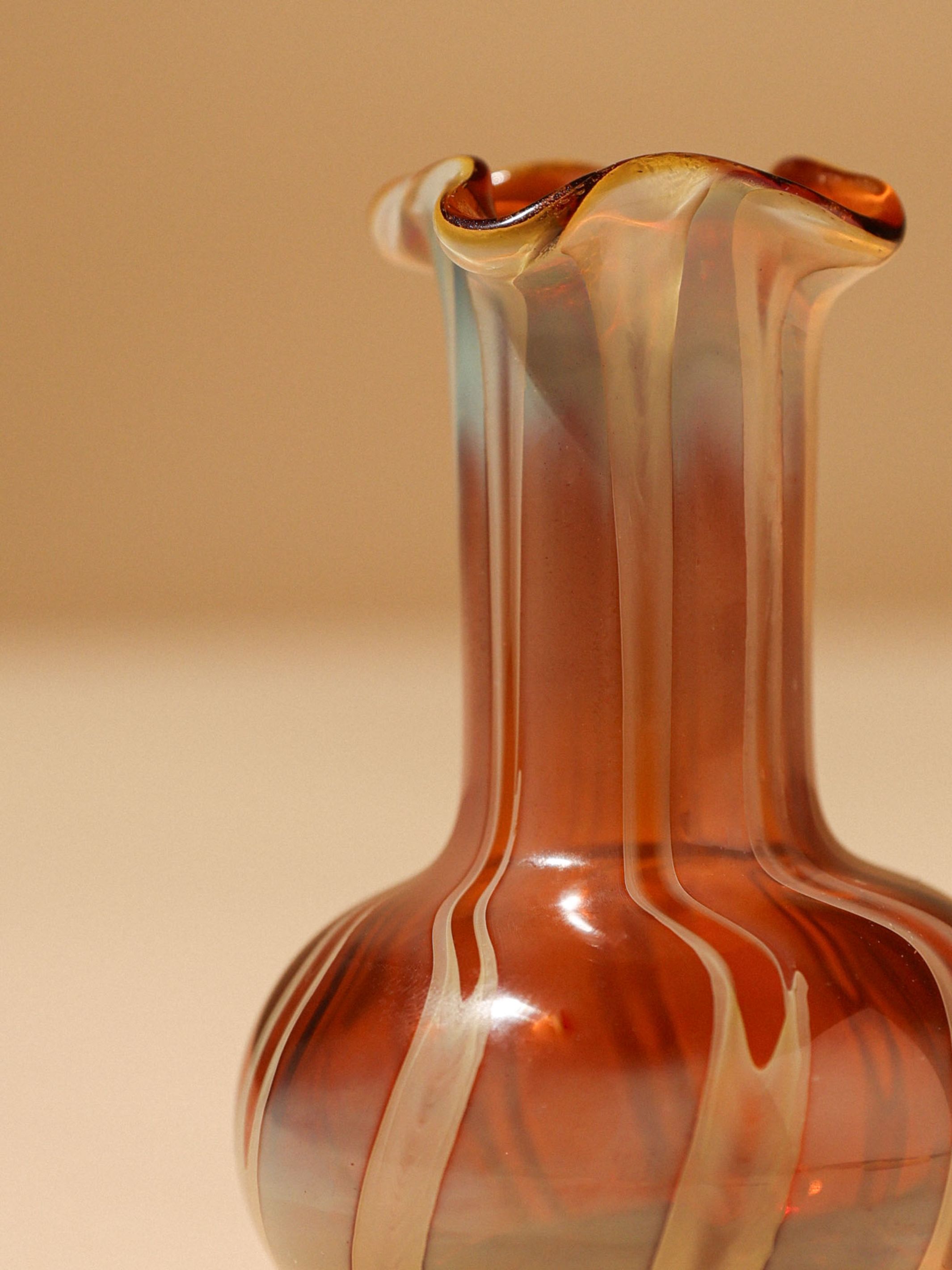 Murano Glass Vase - Earthy Hues
