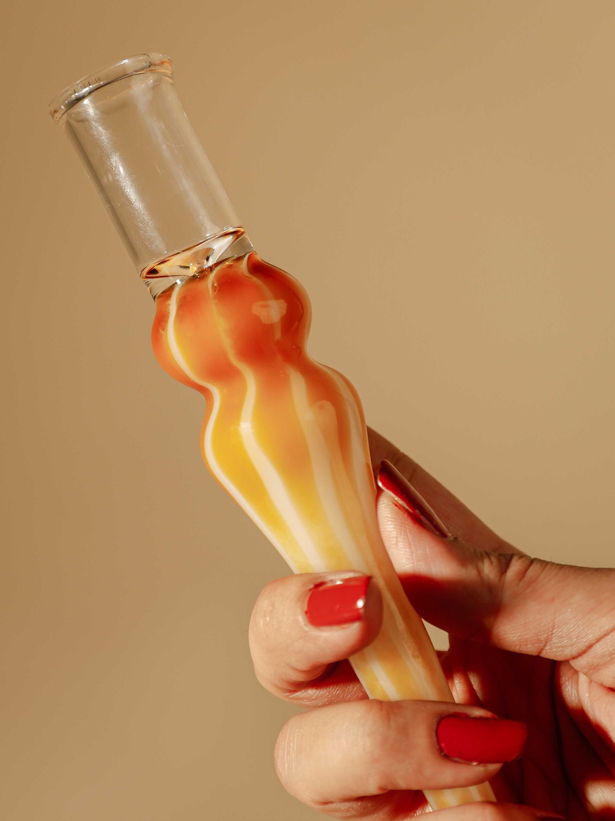 Taper candle holder - Zerta - Handblown Vintage glass