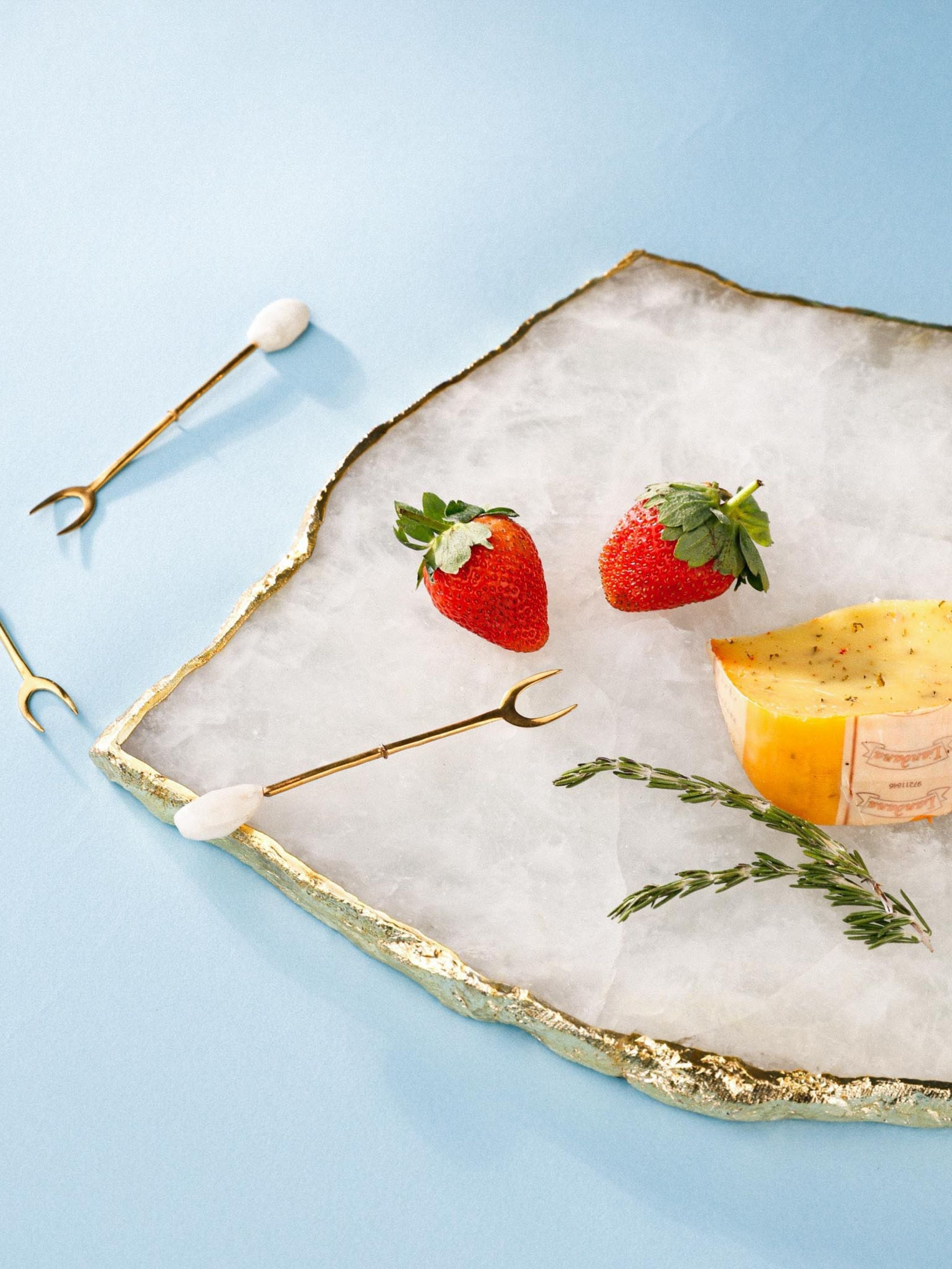 Semi Precious Platter - White Quartz