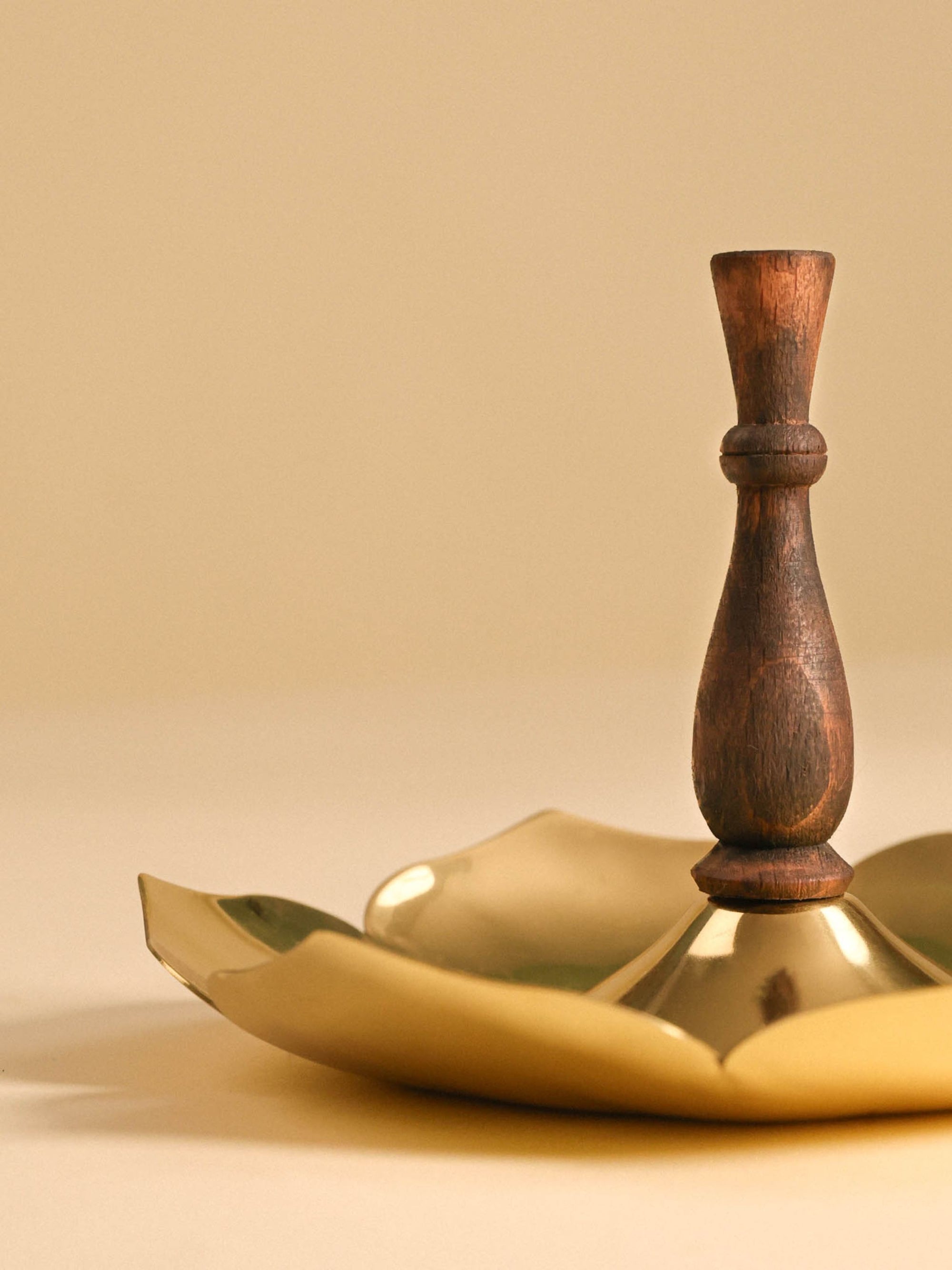 Insence Stick Holder - Brass & Wood