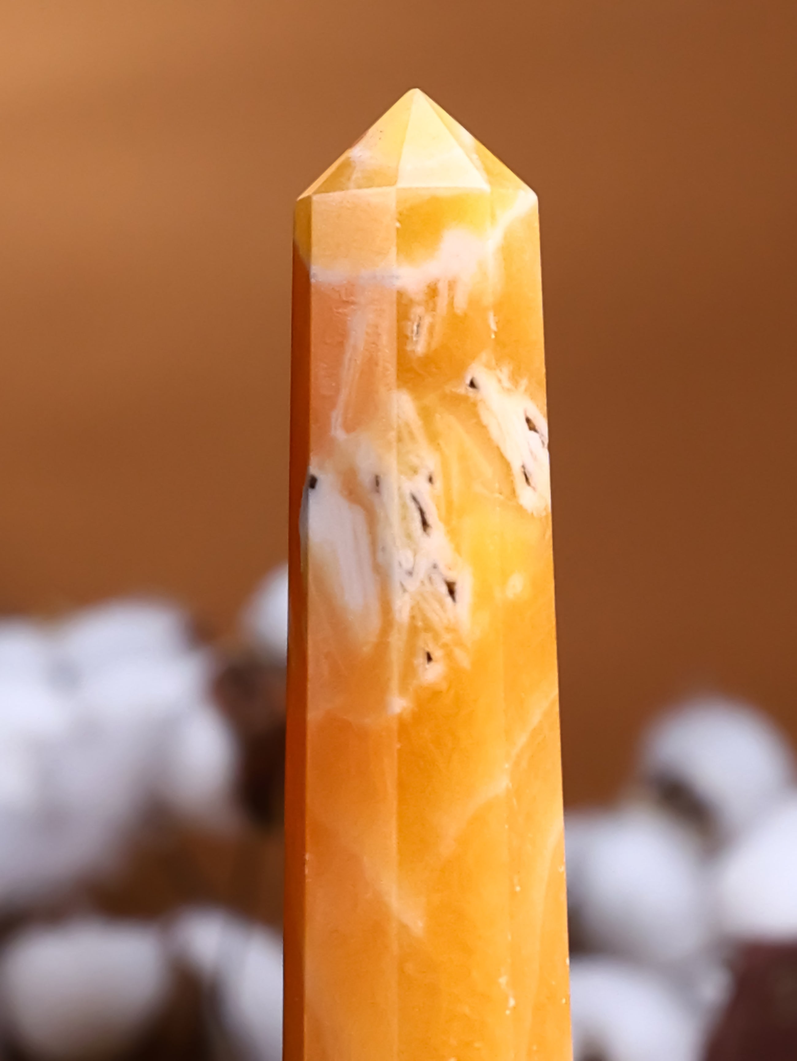 Gemstone Tower - Orange Calcite