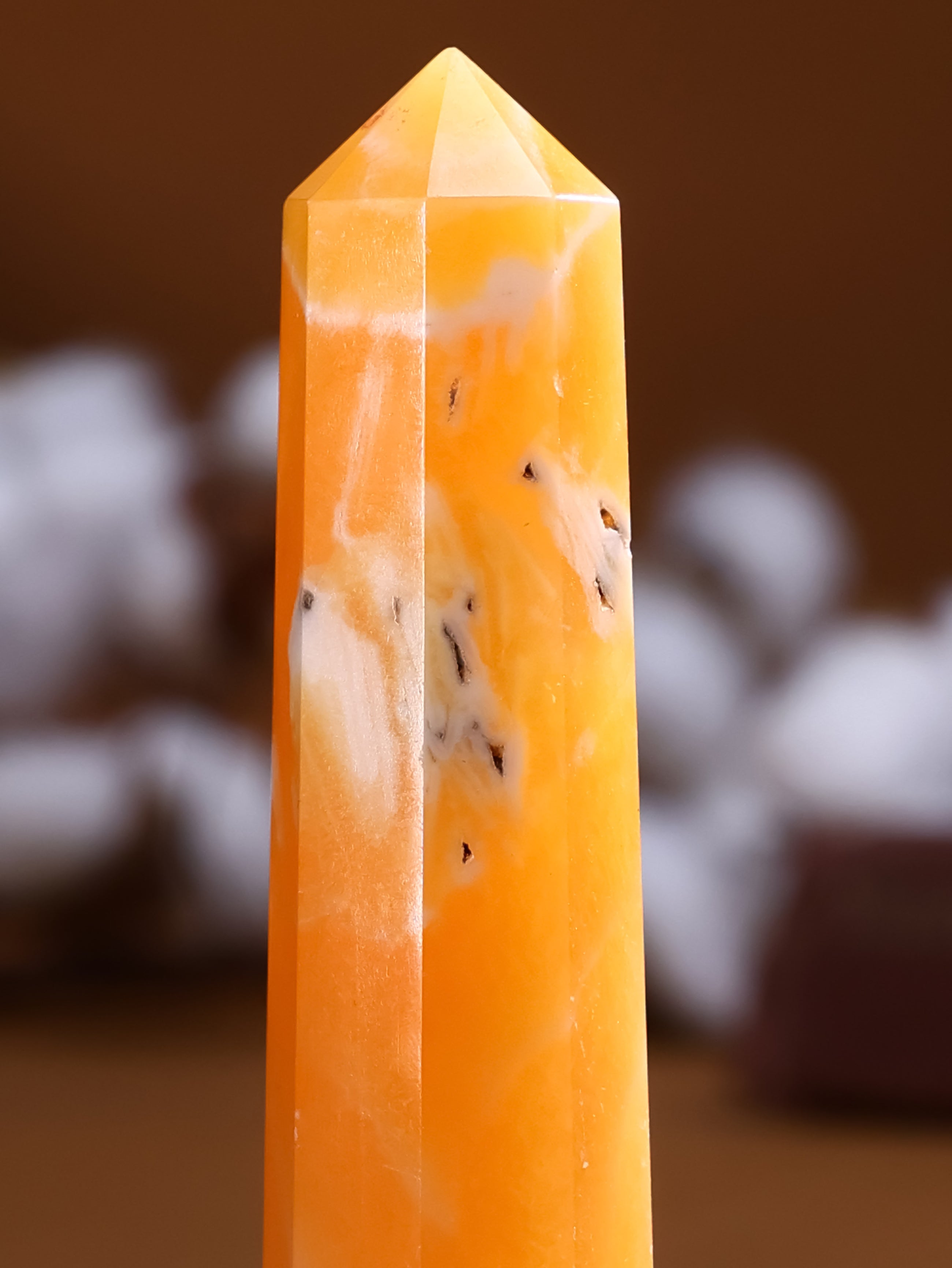 Gemstone Tower - Orange Calcite