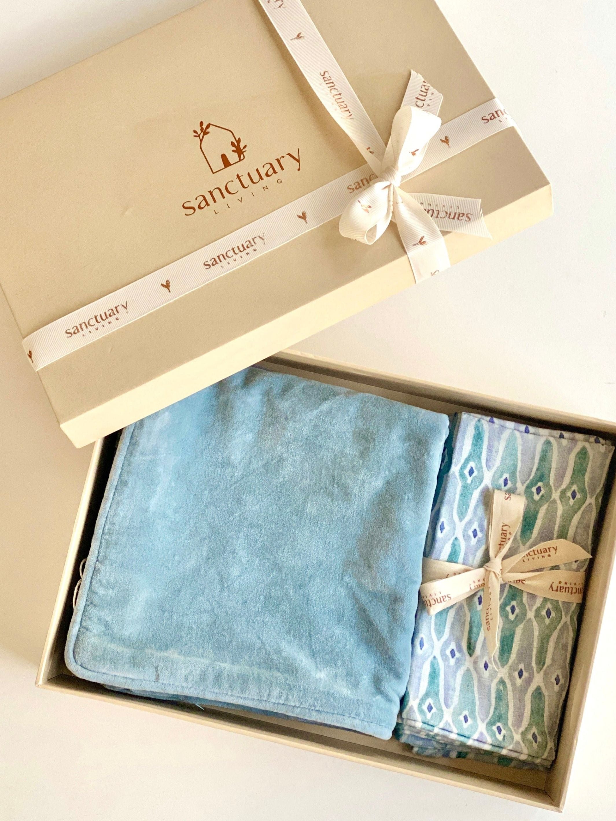Baby Blue Cushion Gift Set