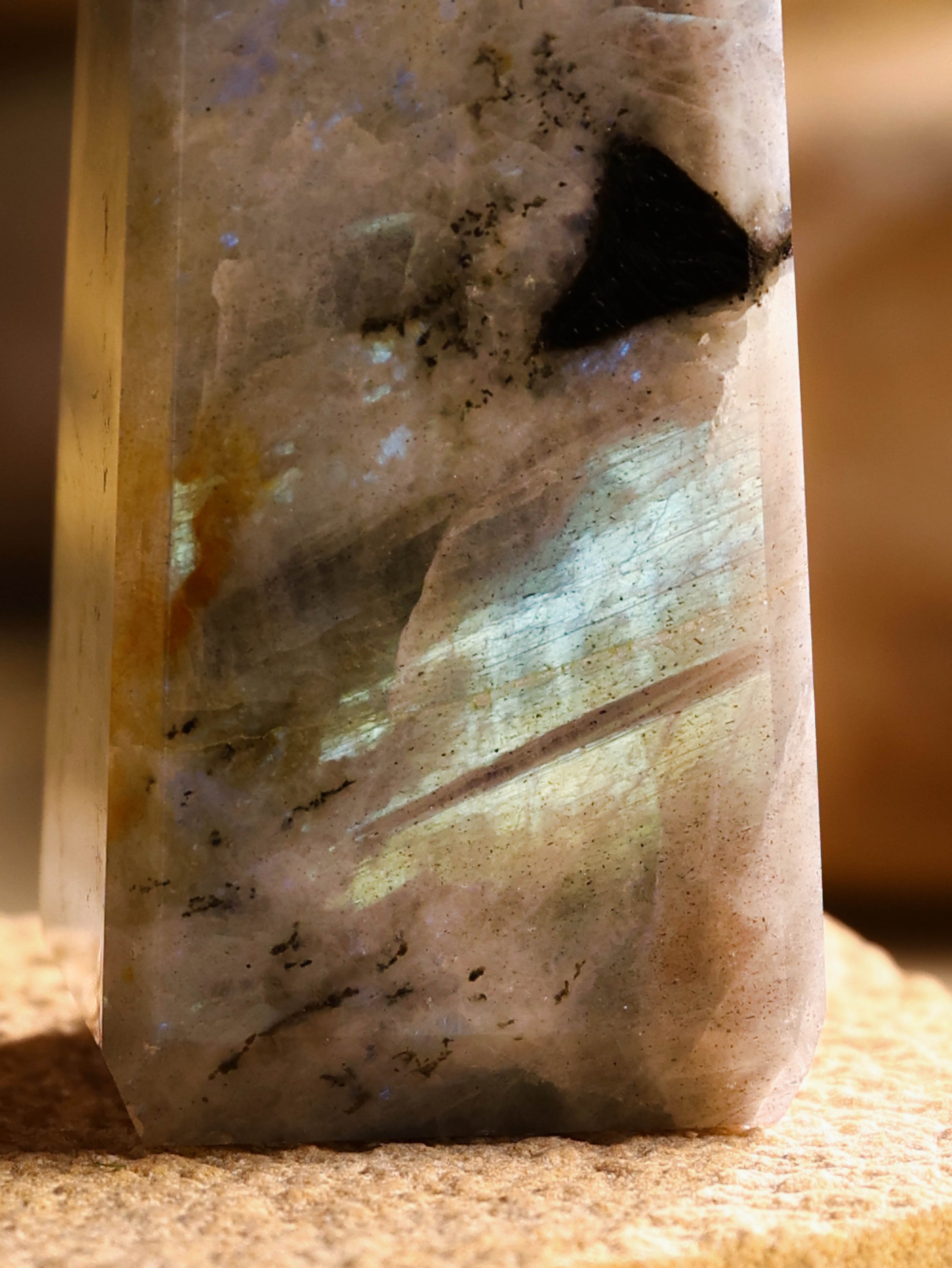 Gemstone Tower - White Labradorite