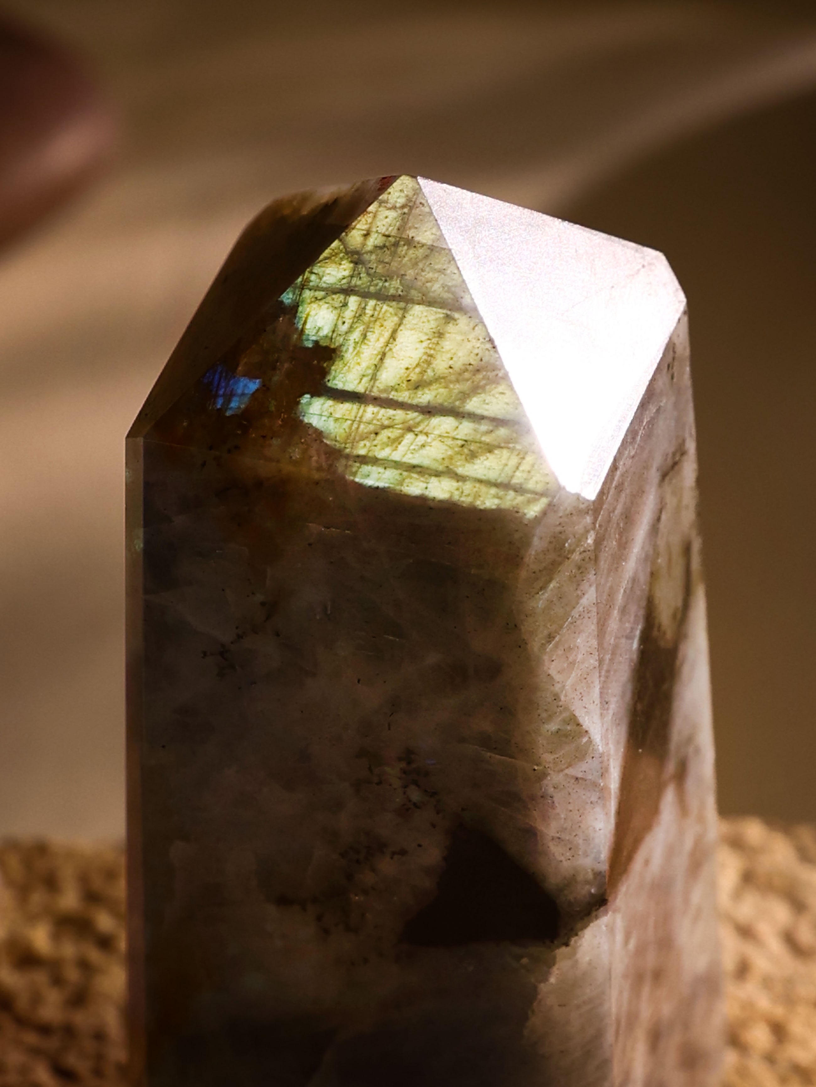 Gemstone Tower - White Labradorite