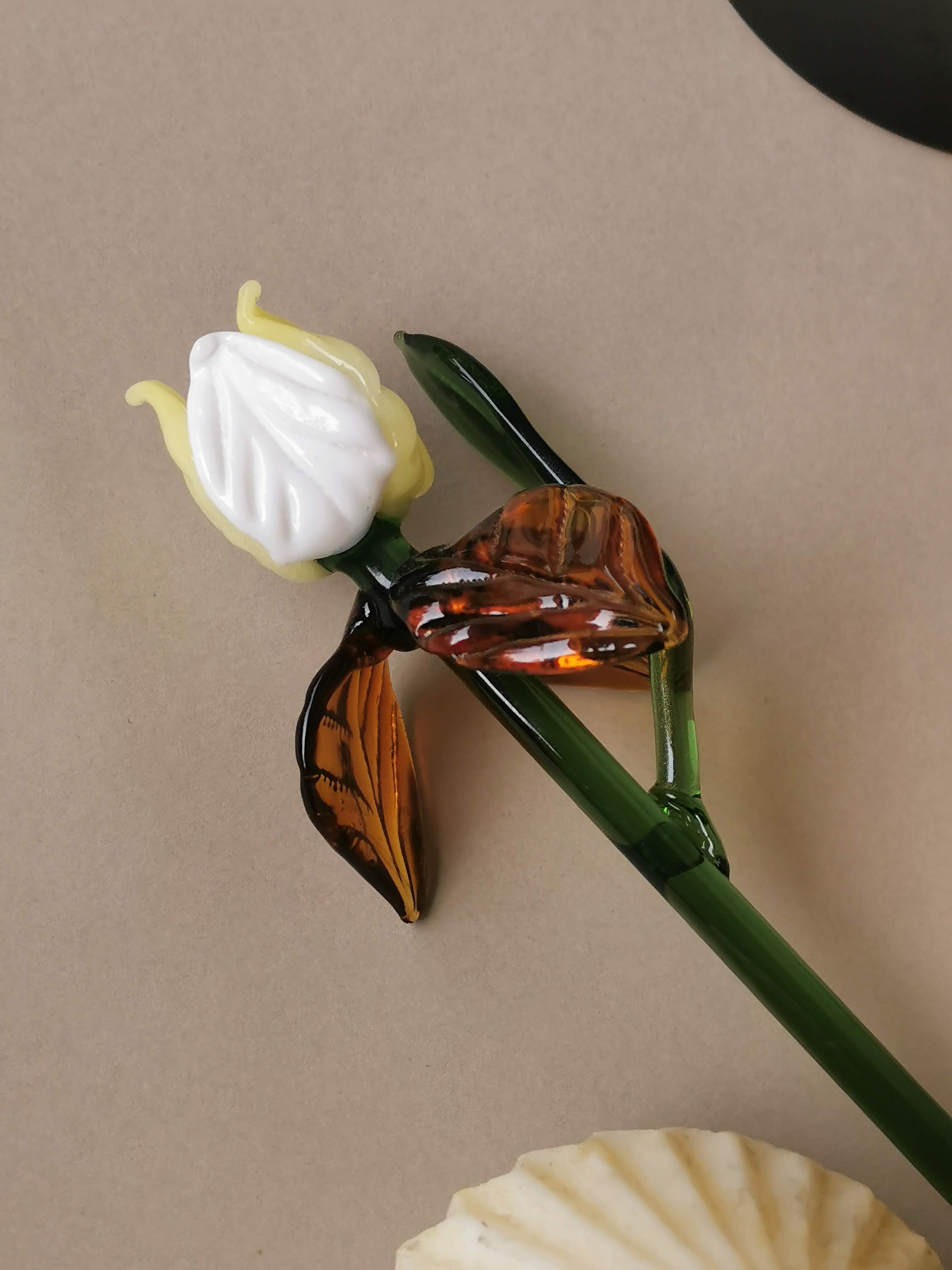 Venetian Rose Glass Flower