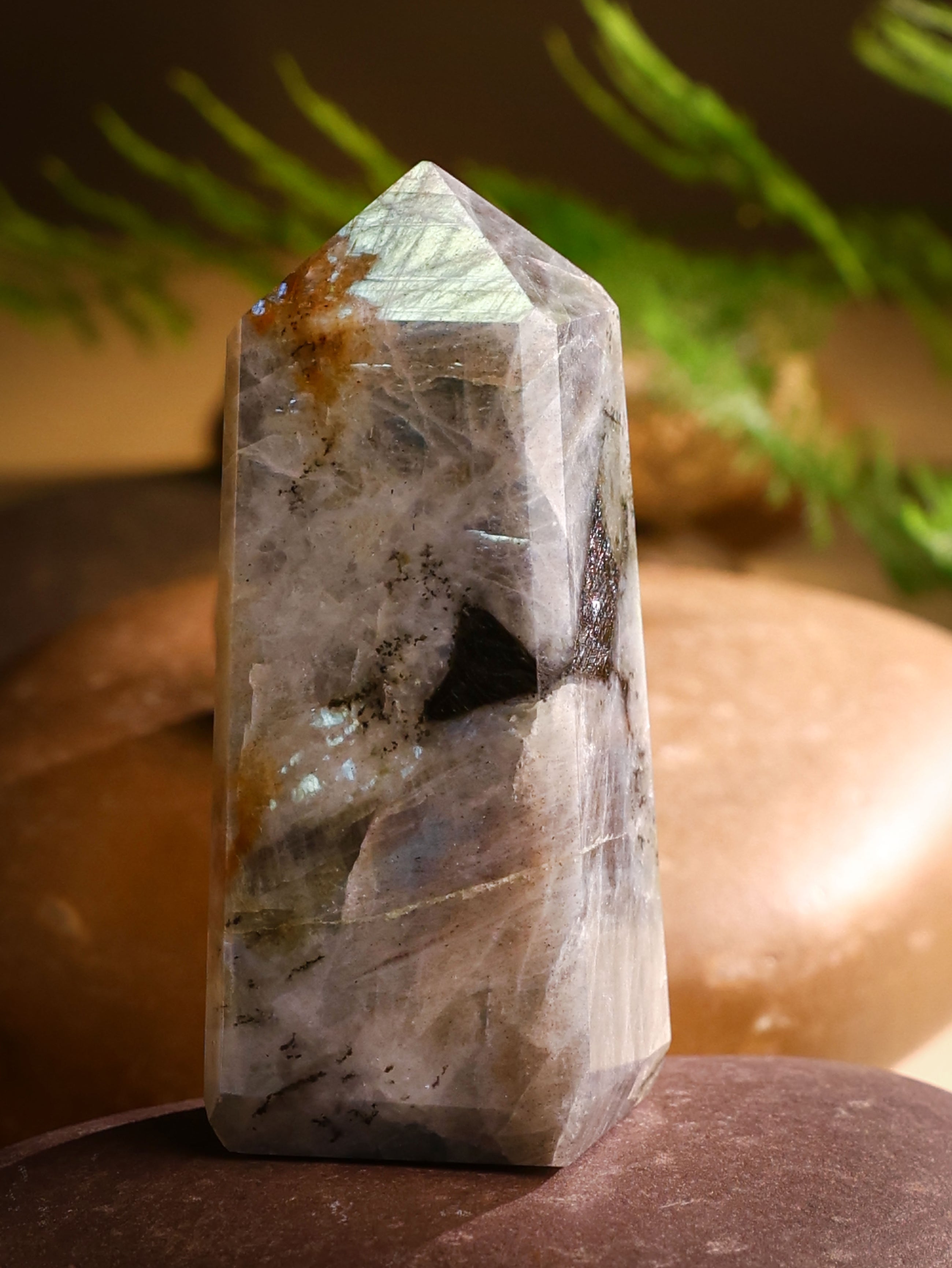 Gemstone Tower - White Labradorite